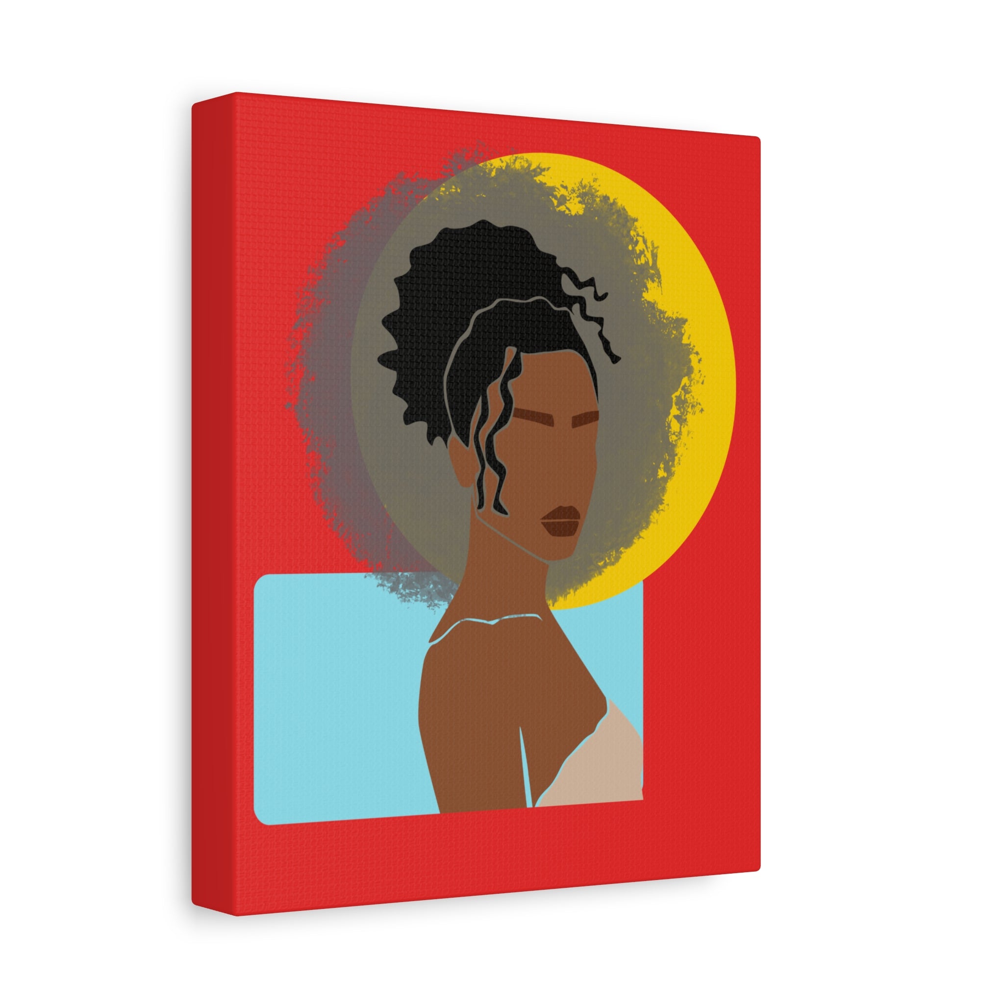 Woman With Curly Bun — Canvas Art