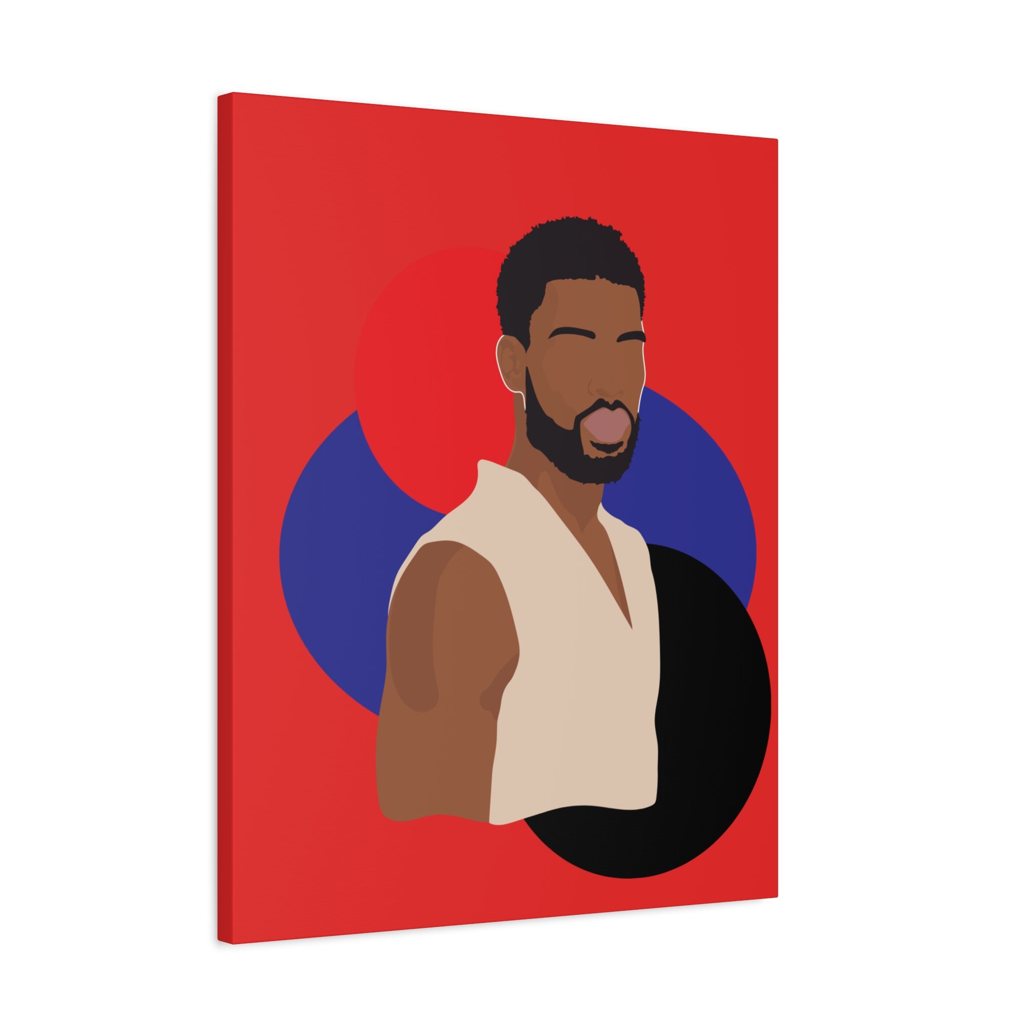 Minimalist Afro Male – Canvas Art