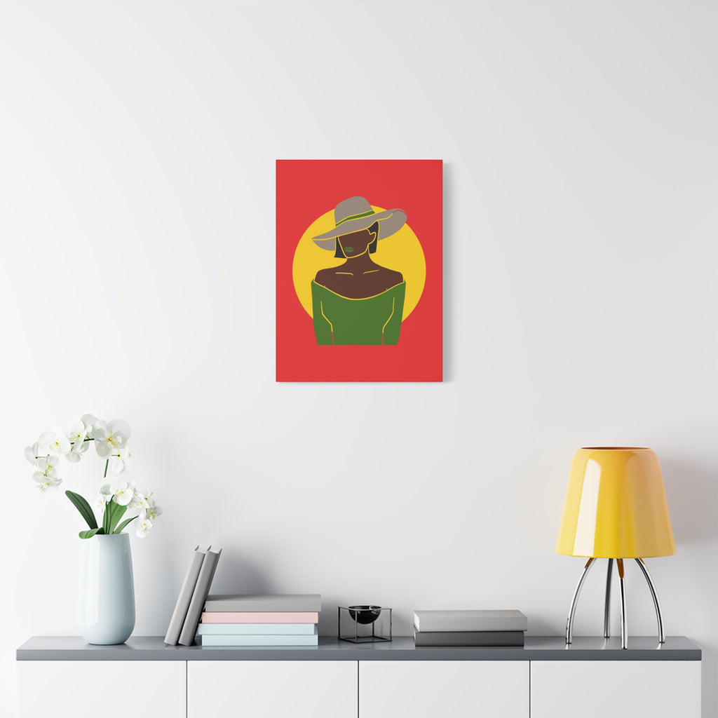 Afro Woman with Hat – Canvas Art
