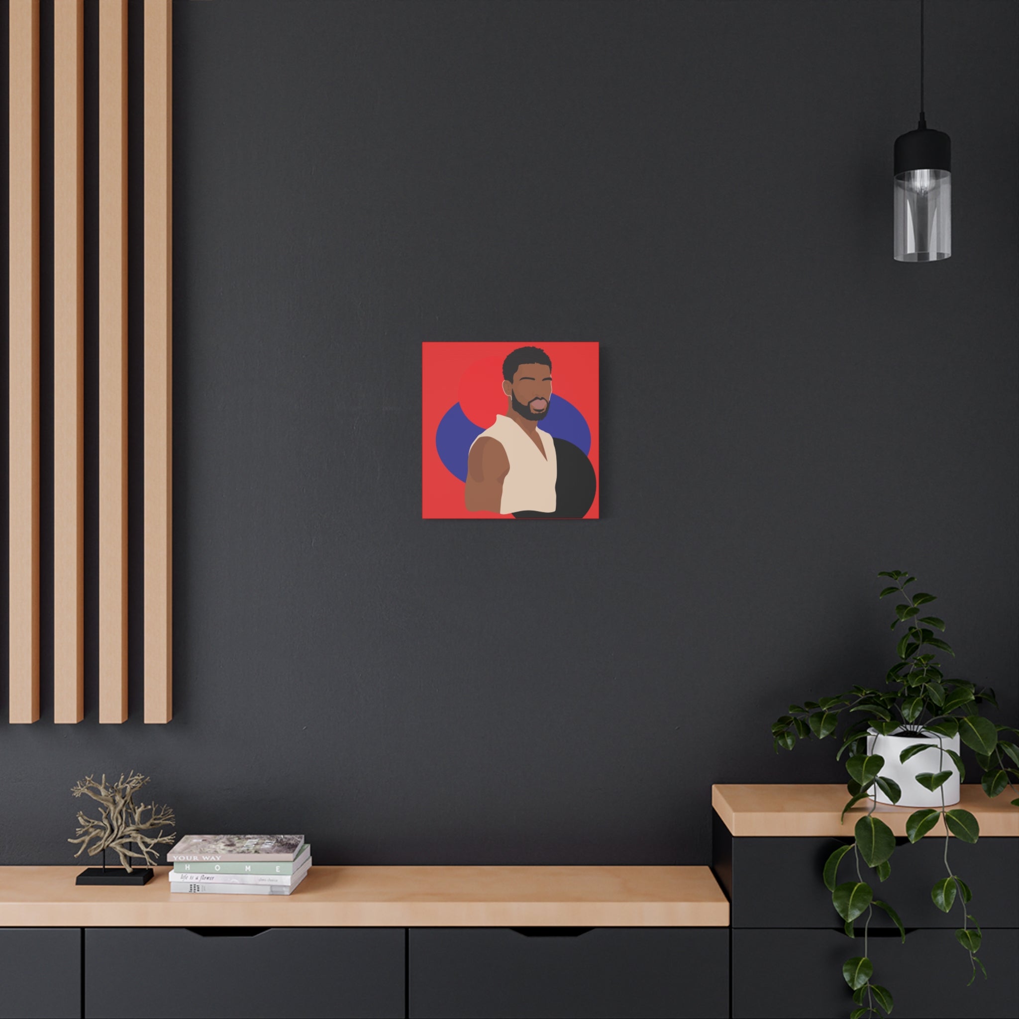 Minimalist Afro Male – Canvas Art