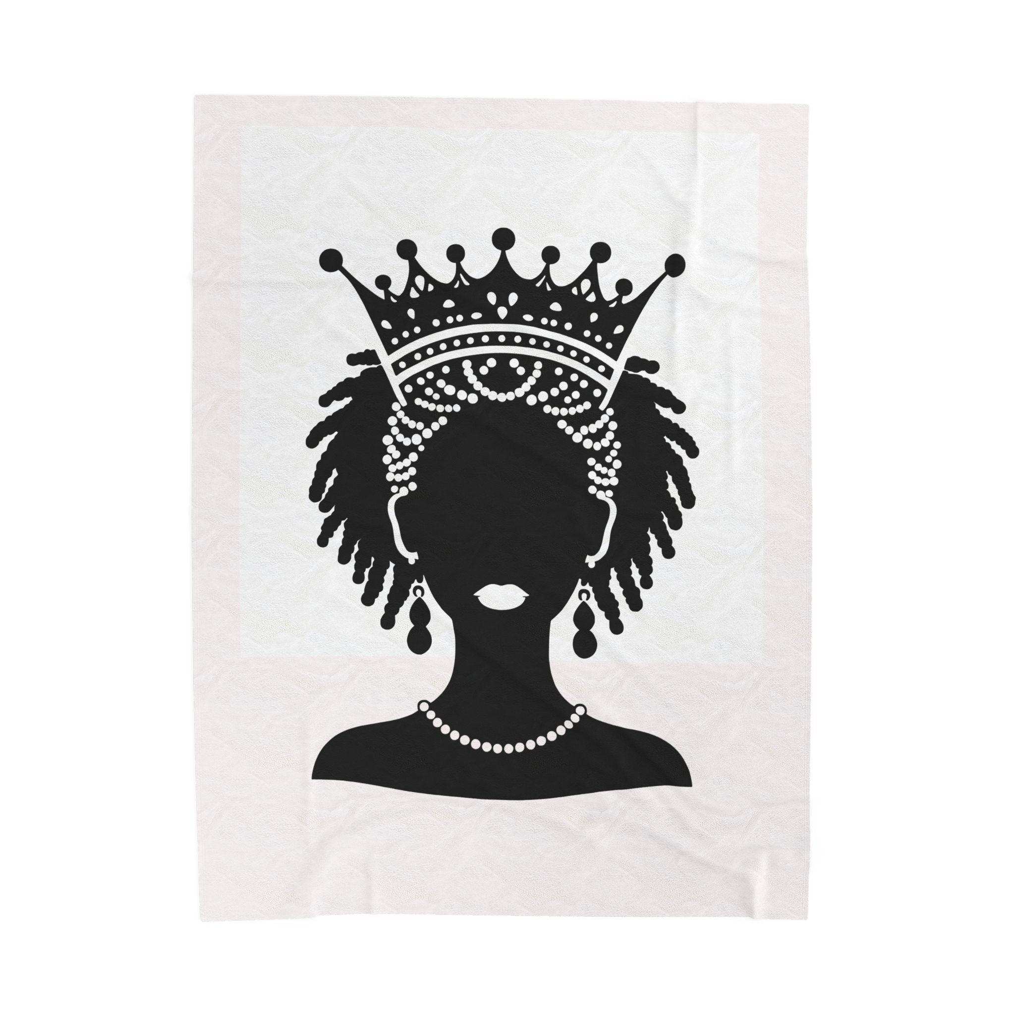 Black Crowned Afro Woman - Blanket