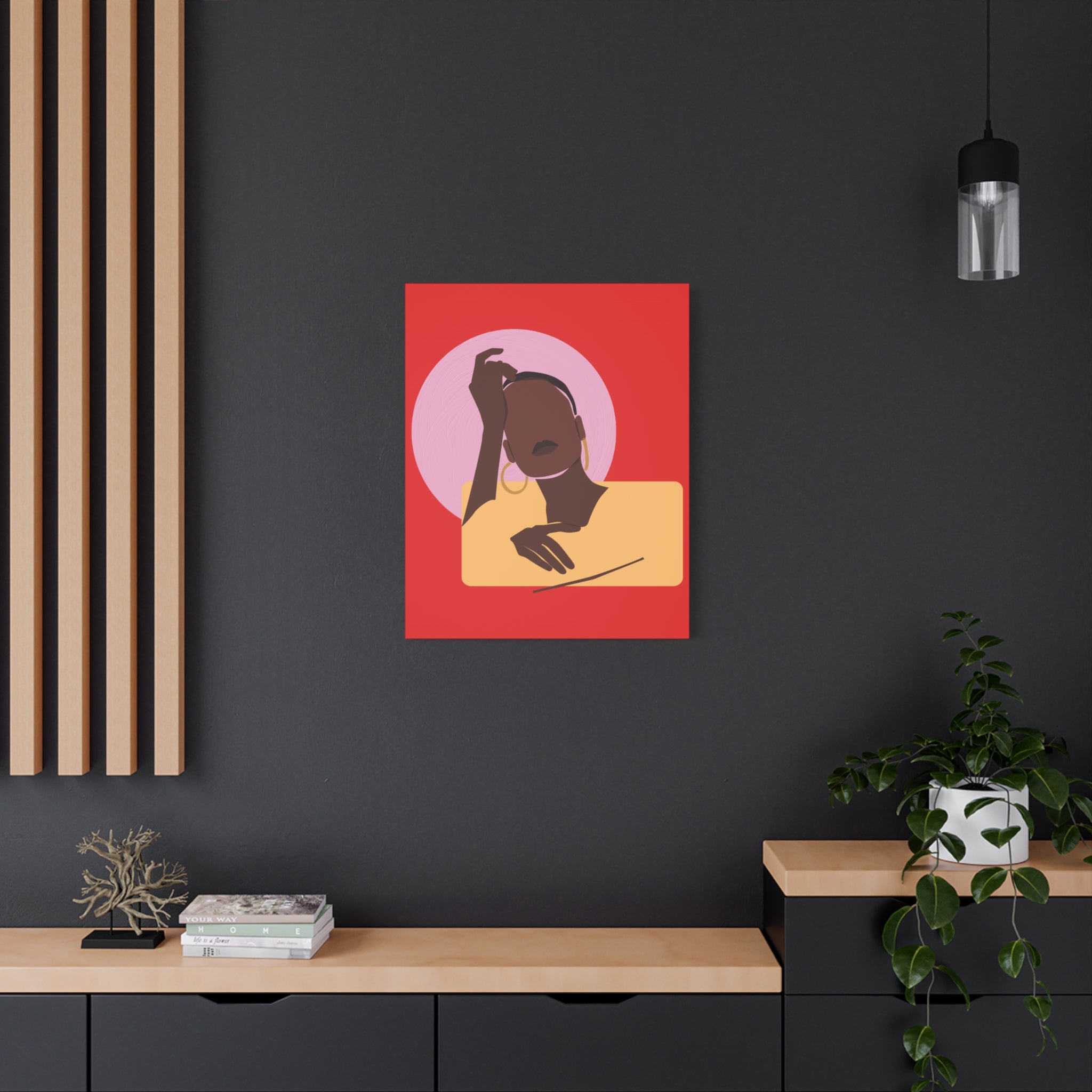 Abstract Afrocentric Portrait - Canvas Art