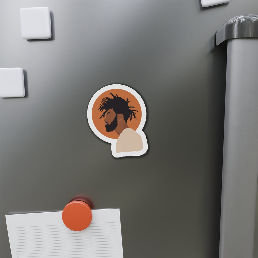 Afro Male Silhouette —  Magnet