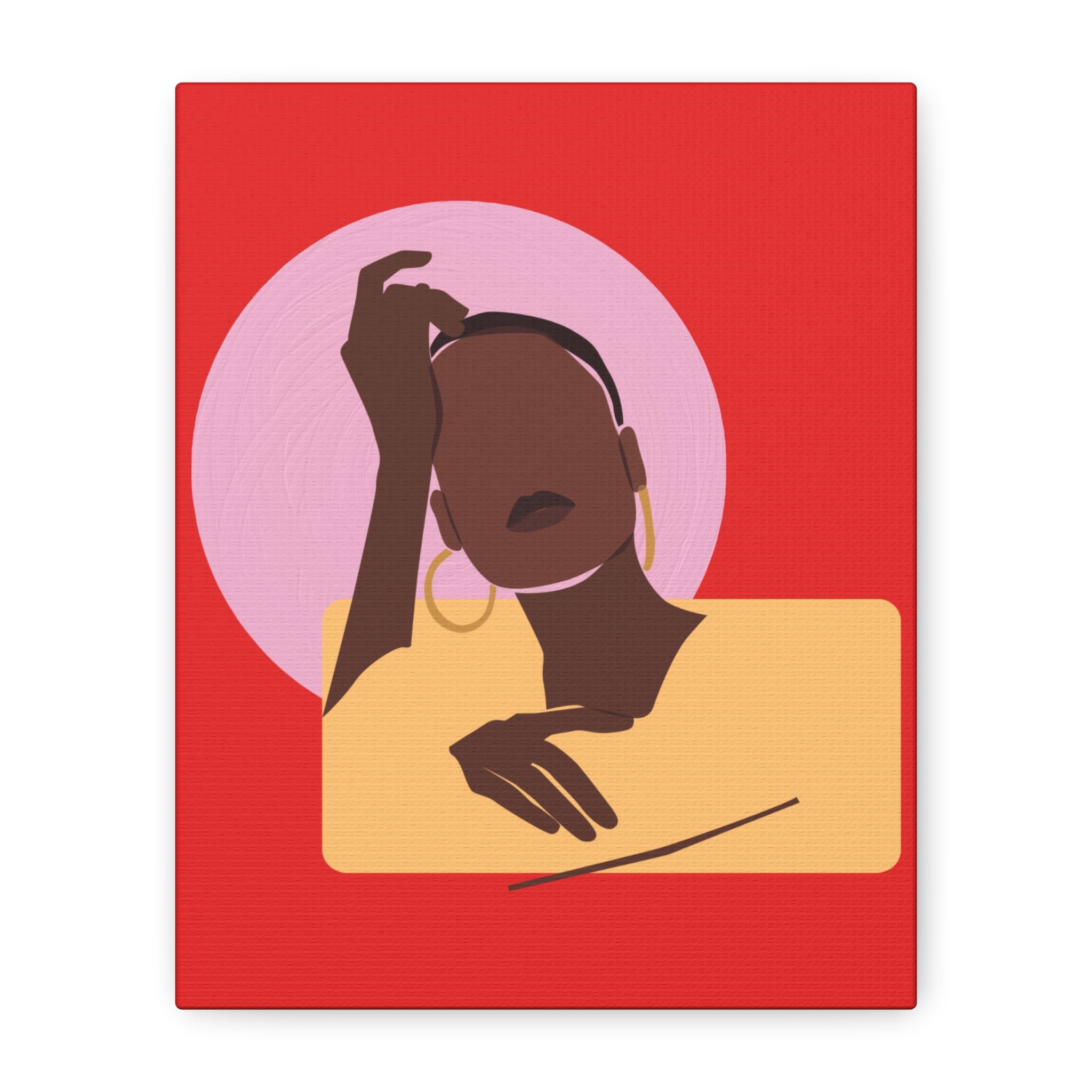Abstract Afrocentric Portrait - Canvas Art