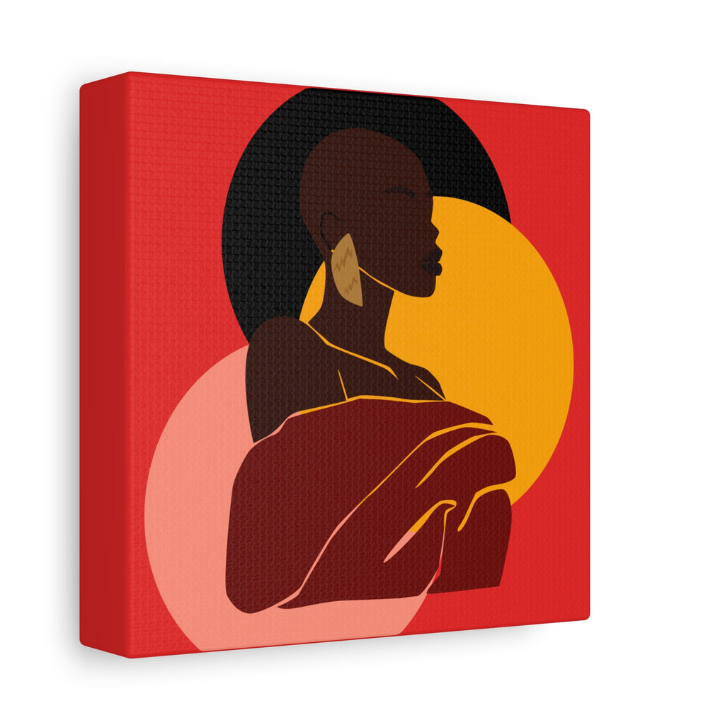 Bold Woman with Circles  –Canvas Art