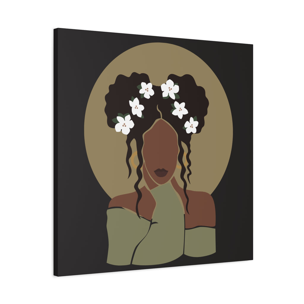 Floral Halo Woman – Canvas Art