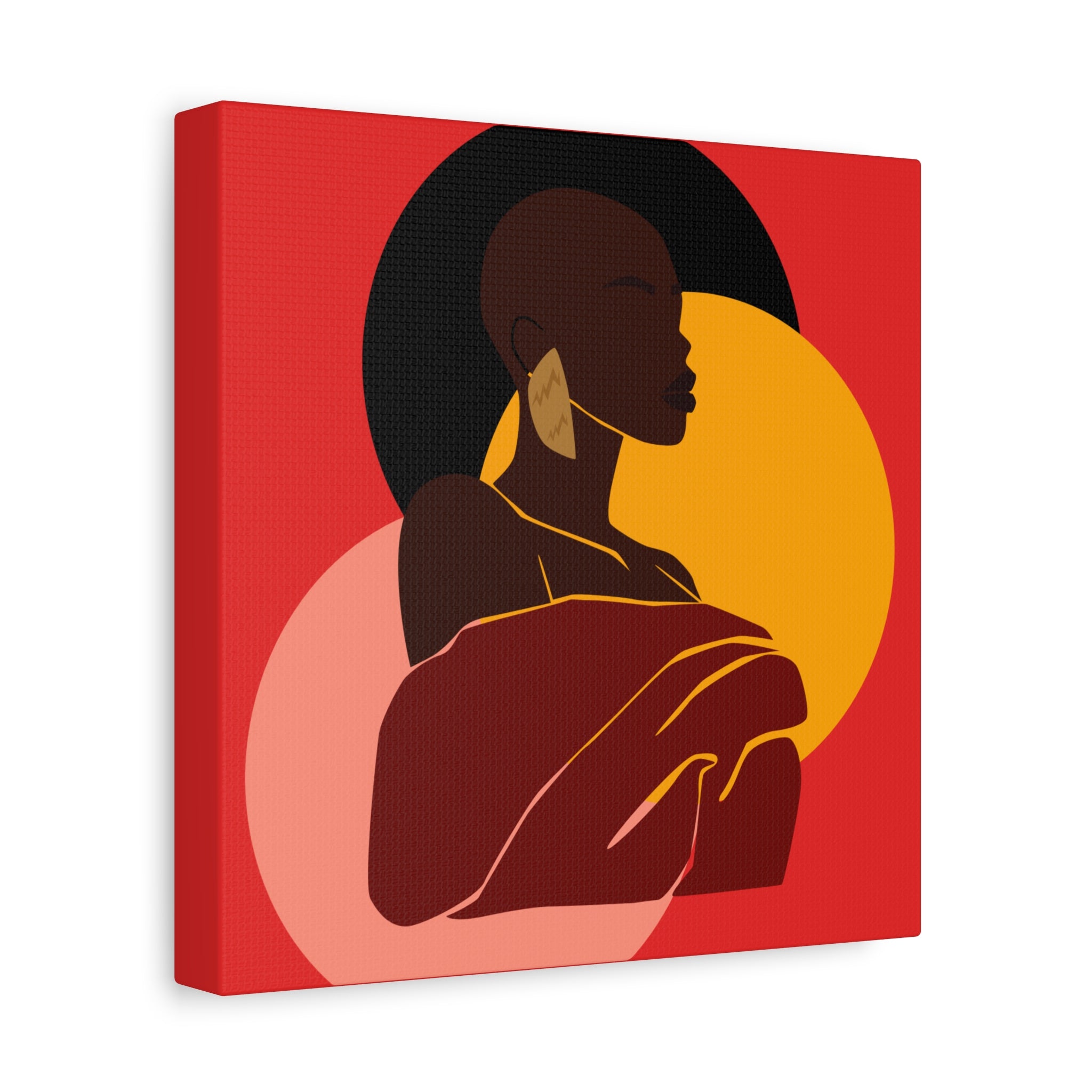 Bold Woman with Circles  –Canvas Art