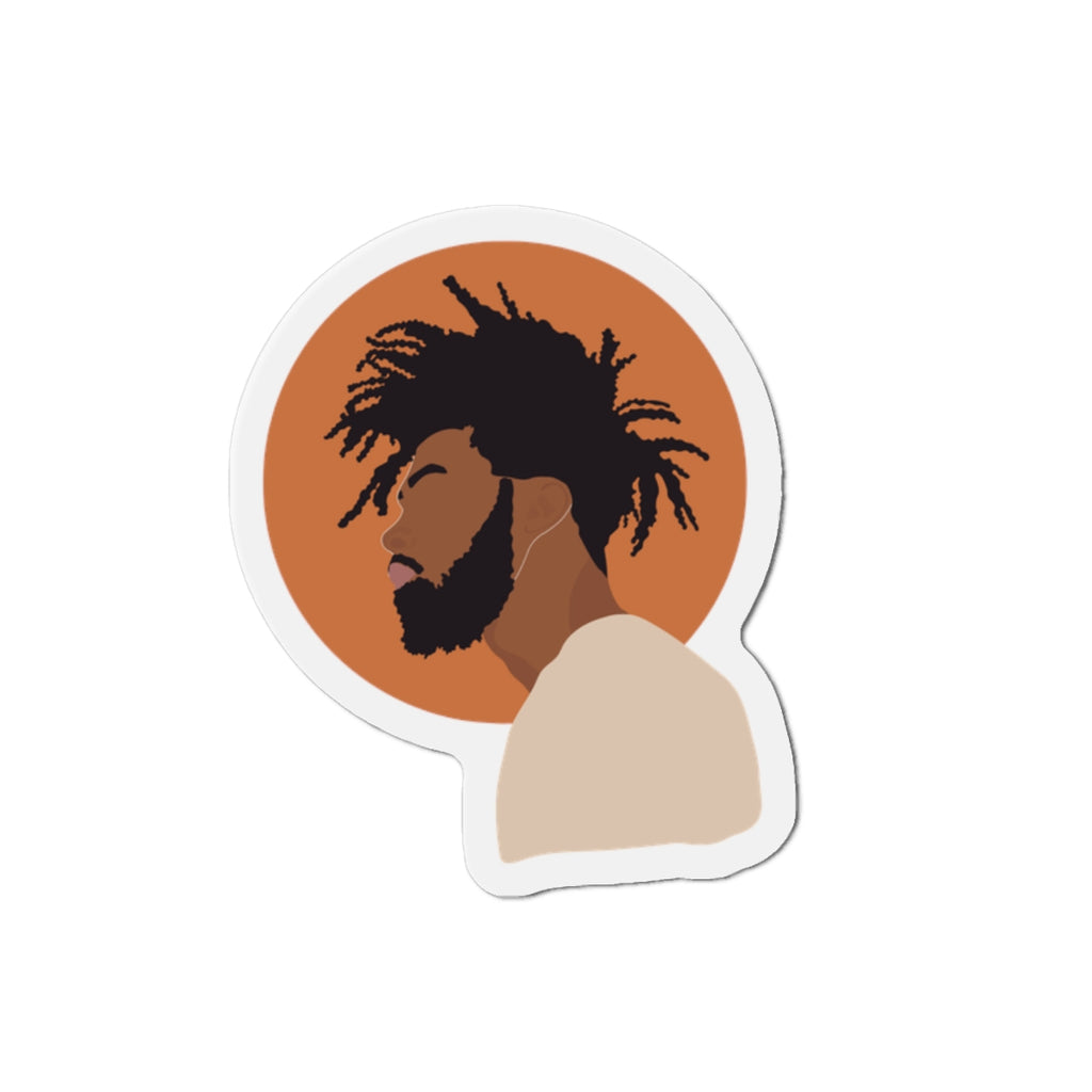 Afro Male Silhouette —  Magnet