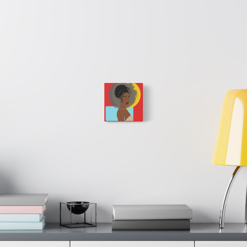 Woman With Curly Bun — Canvas Art
