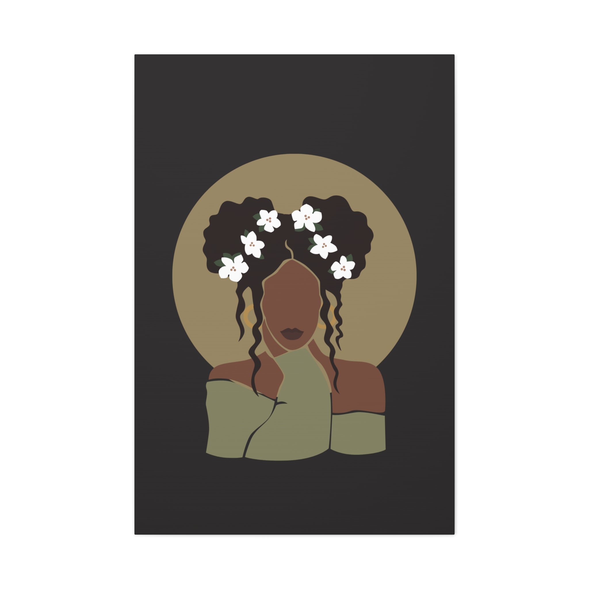 Floral Halo Woman – Canvas Art