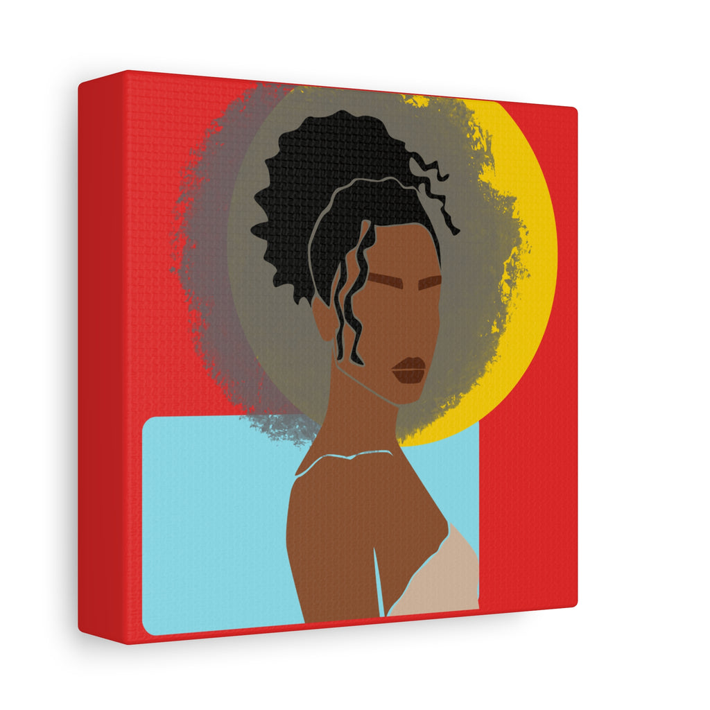 Woman With Curly Bun — Canvas Art