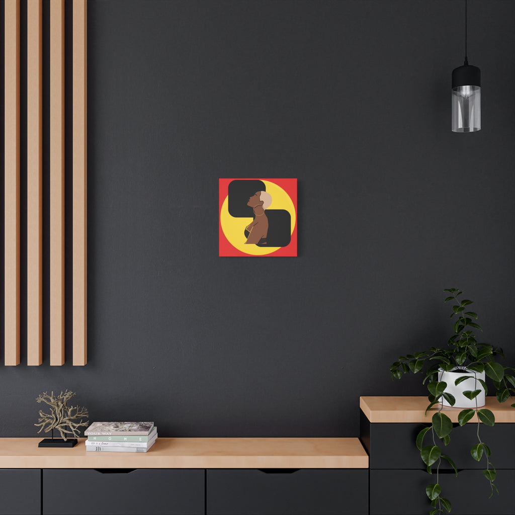 Bold Yellow and Black Woman – Canvas Art