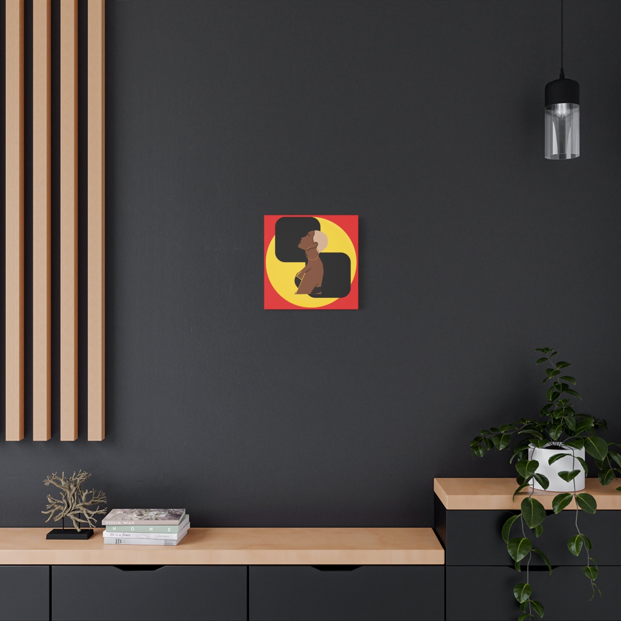 Bold Yellow and Black Woman – Canvas Art
