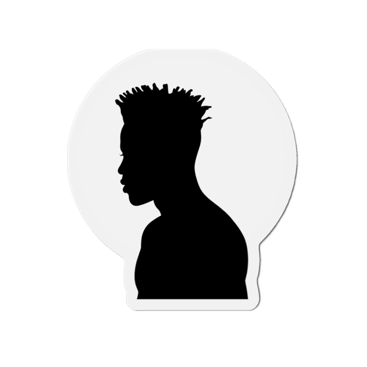 Black Male Head Silhouette — Magnet