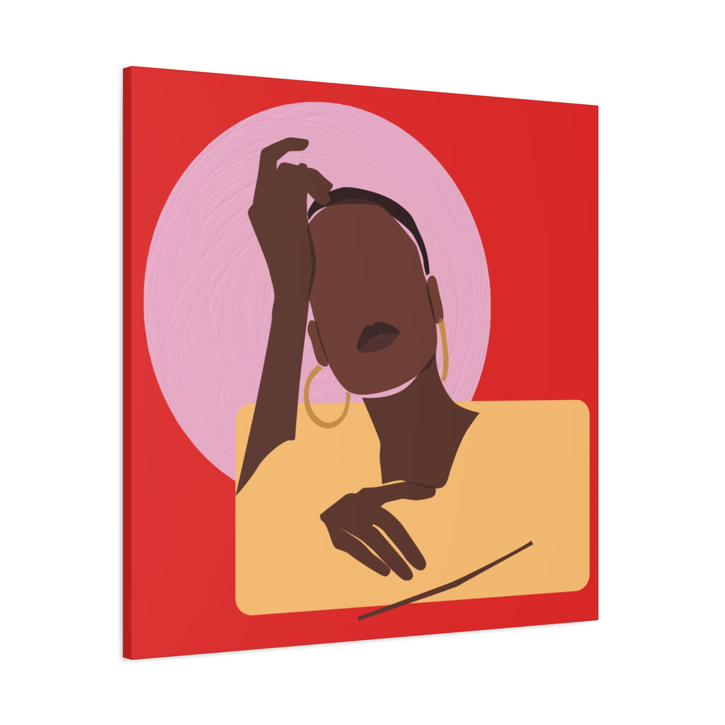 Abstract Afrocentric Portrait - Canvas Art