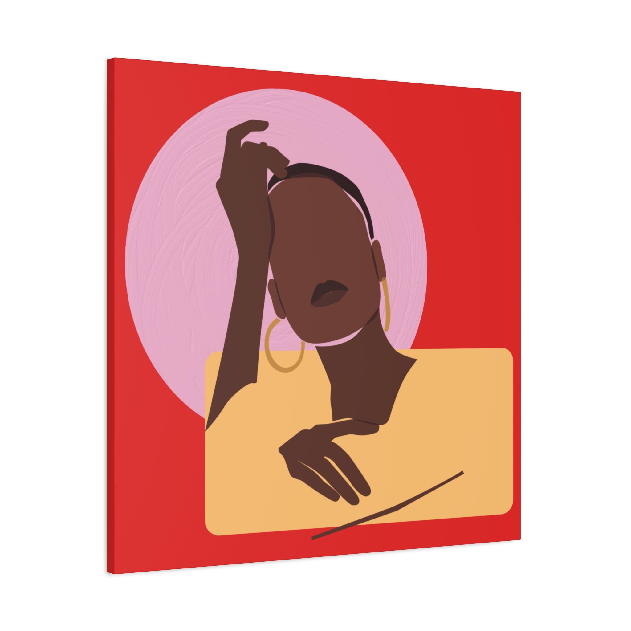 Abstract Afrocentric Portrait - Canvas Art