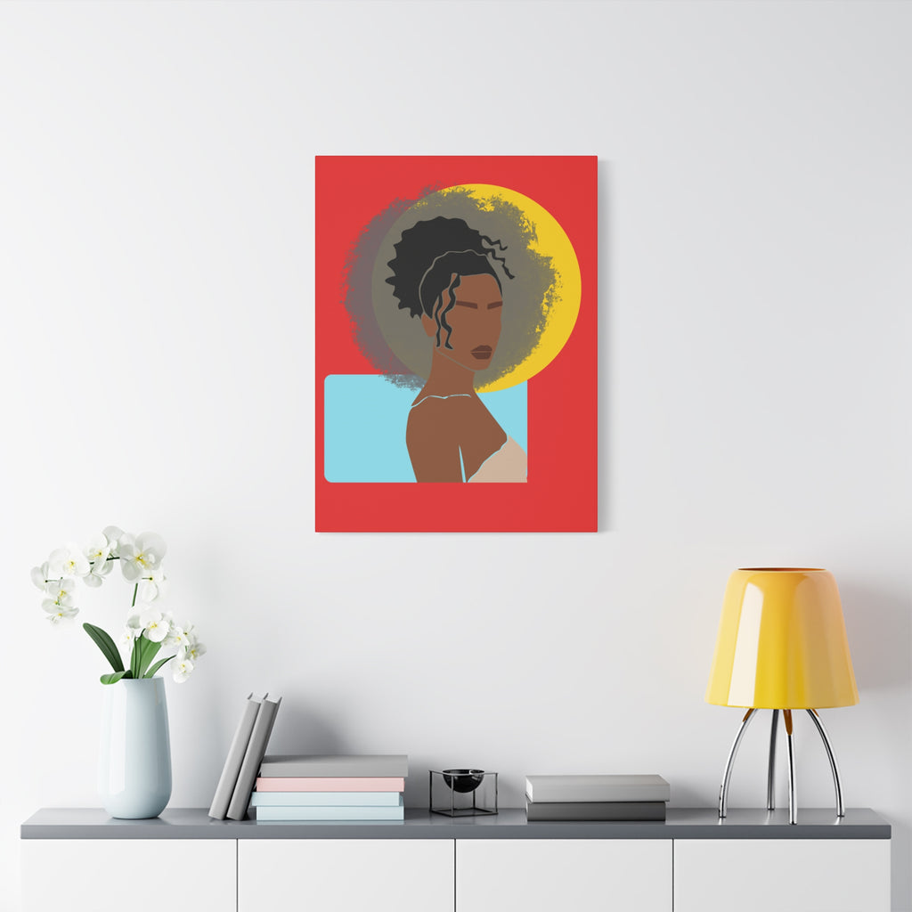 Woman With Curly Bun — Canvas Art