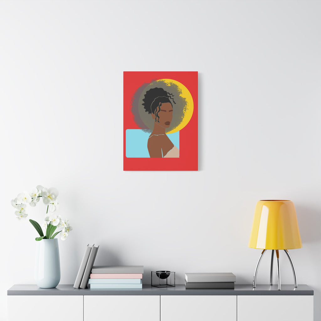 Woman With Curly Bun — Canvas Art