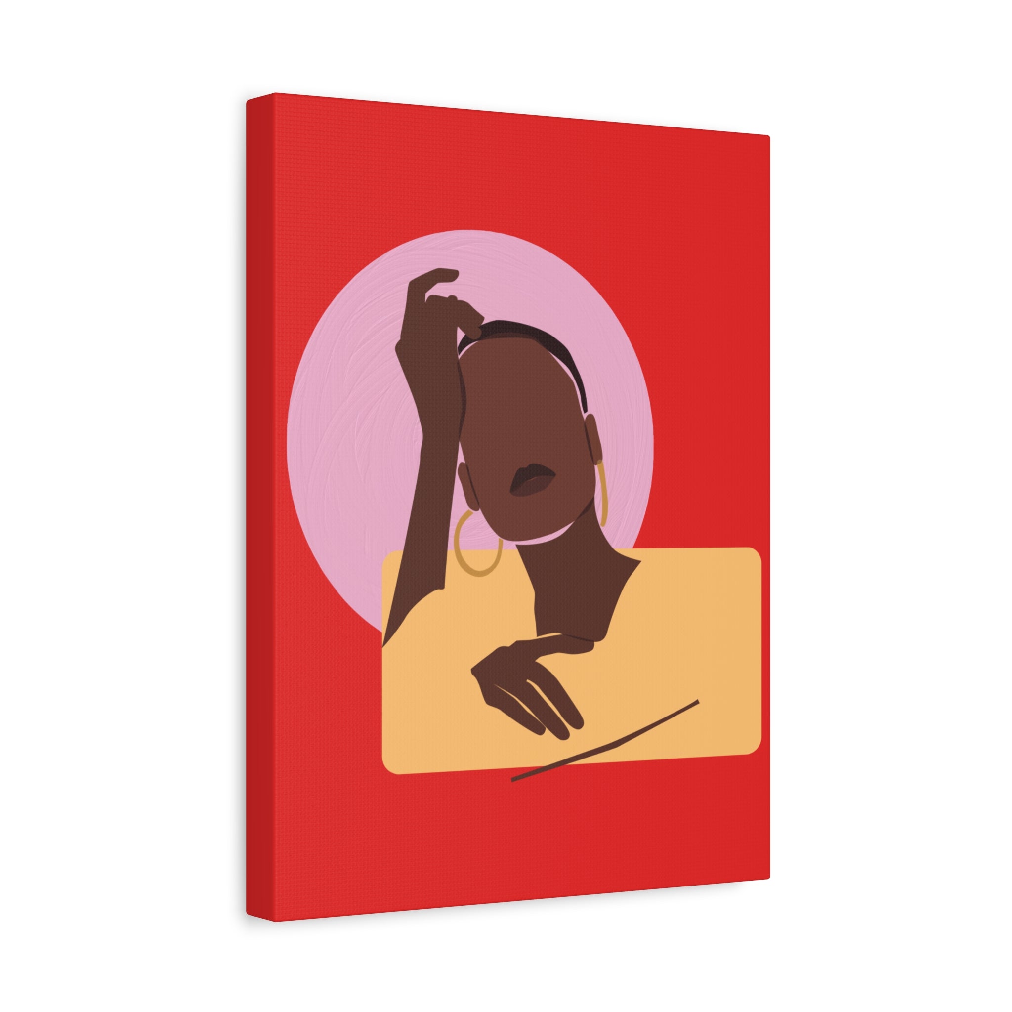 Abstract Afrocentric Portrait - Canvas Art