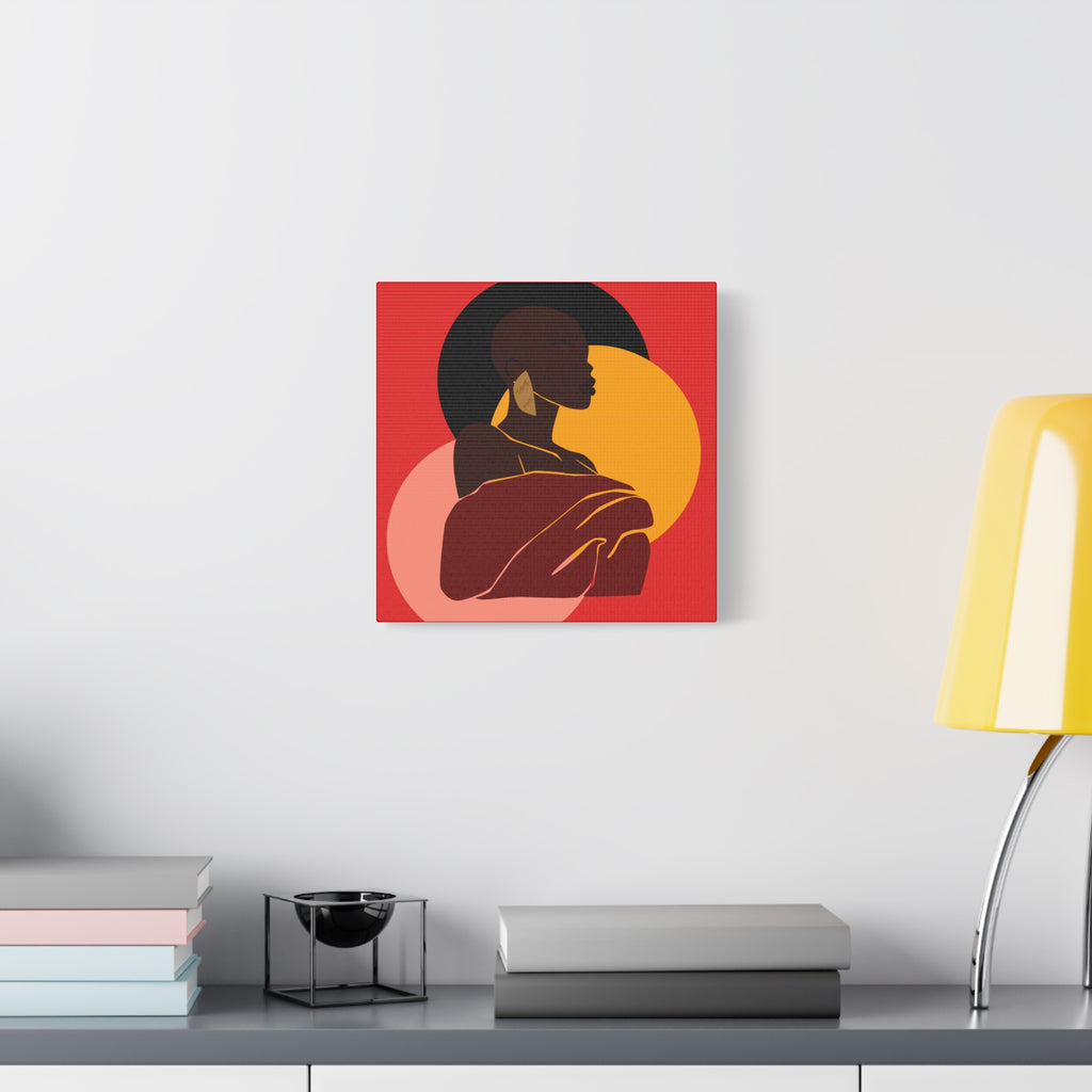 Bold Woman with Circles  –Canvas Art