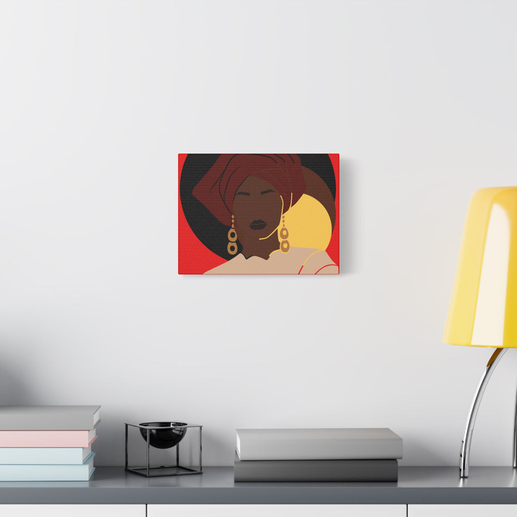 African Woman Black, Brown, and Yellow — Canvas Art