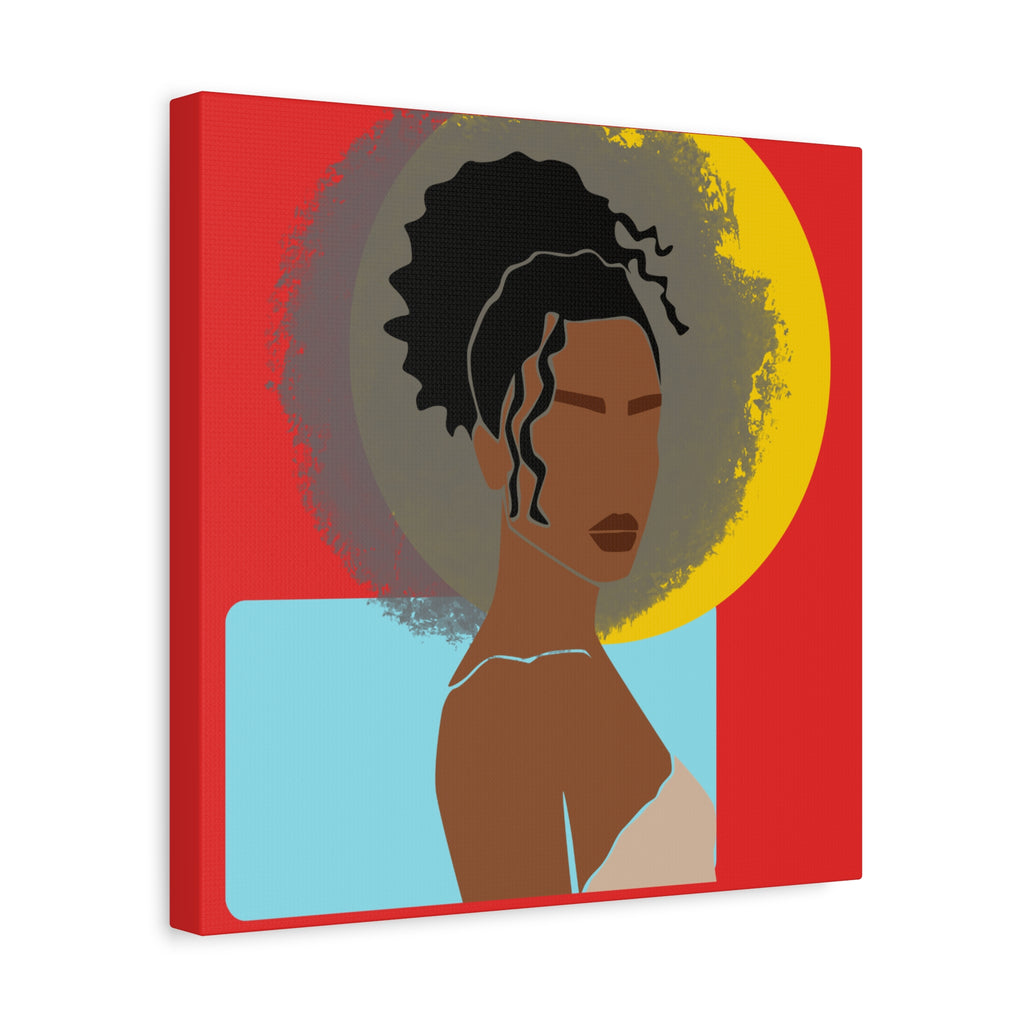 Woman With Curly Bun — Canvas Art