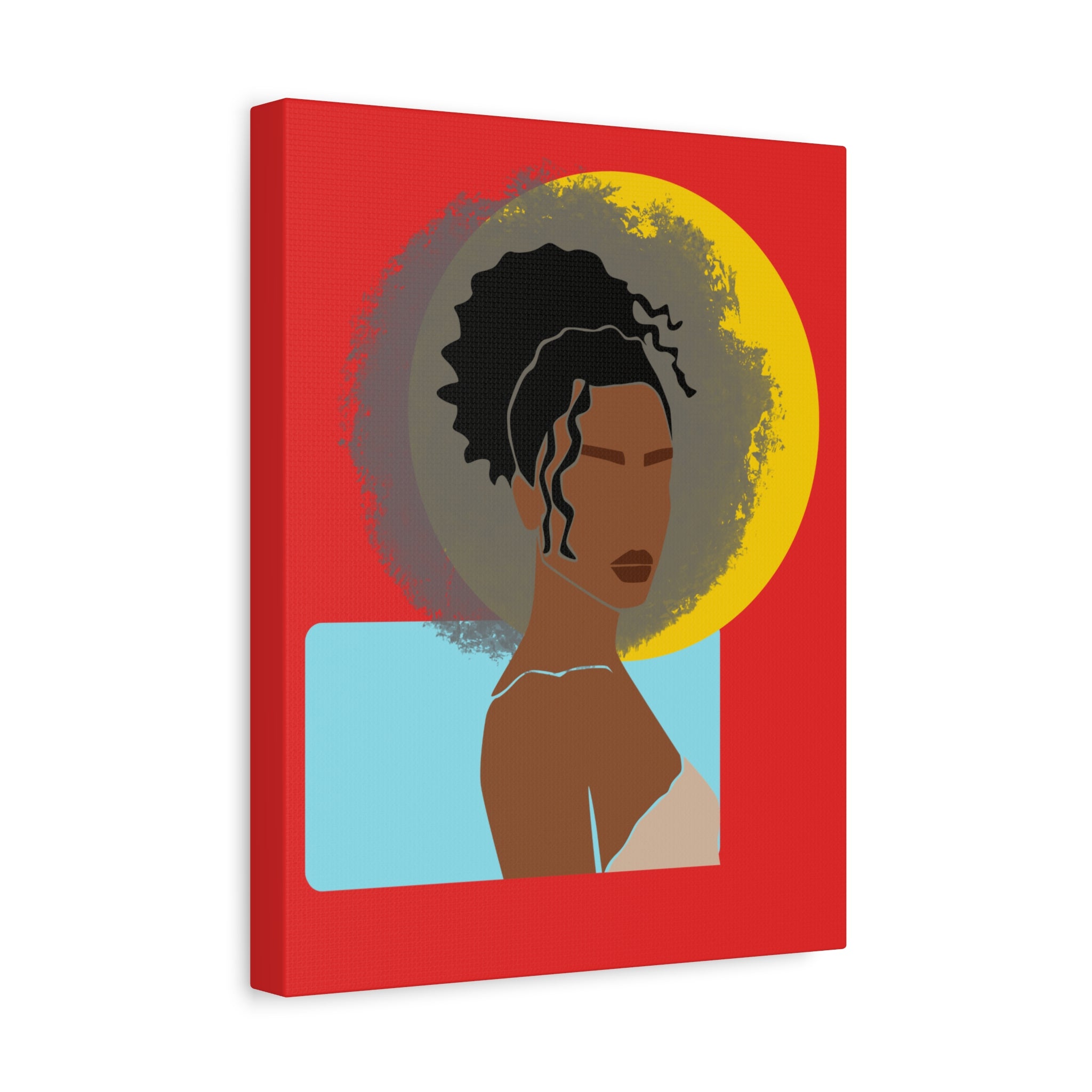 Woman With Curly Bun — Canvas Art