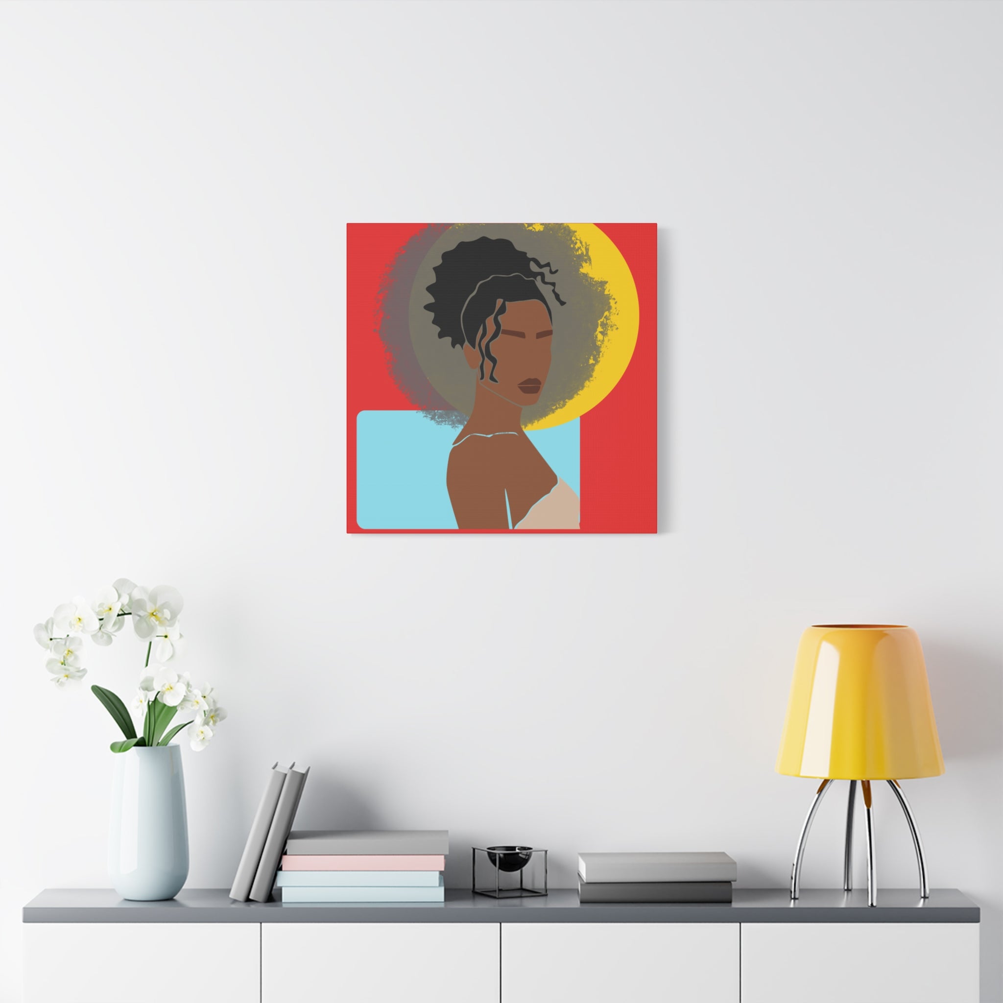 Woman With Curly Bun — Canvas Art