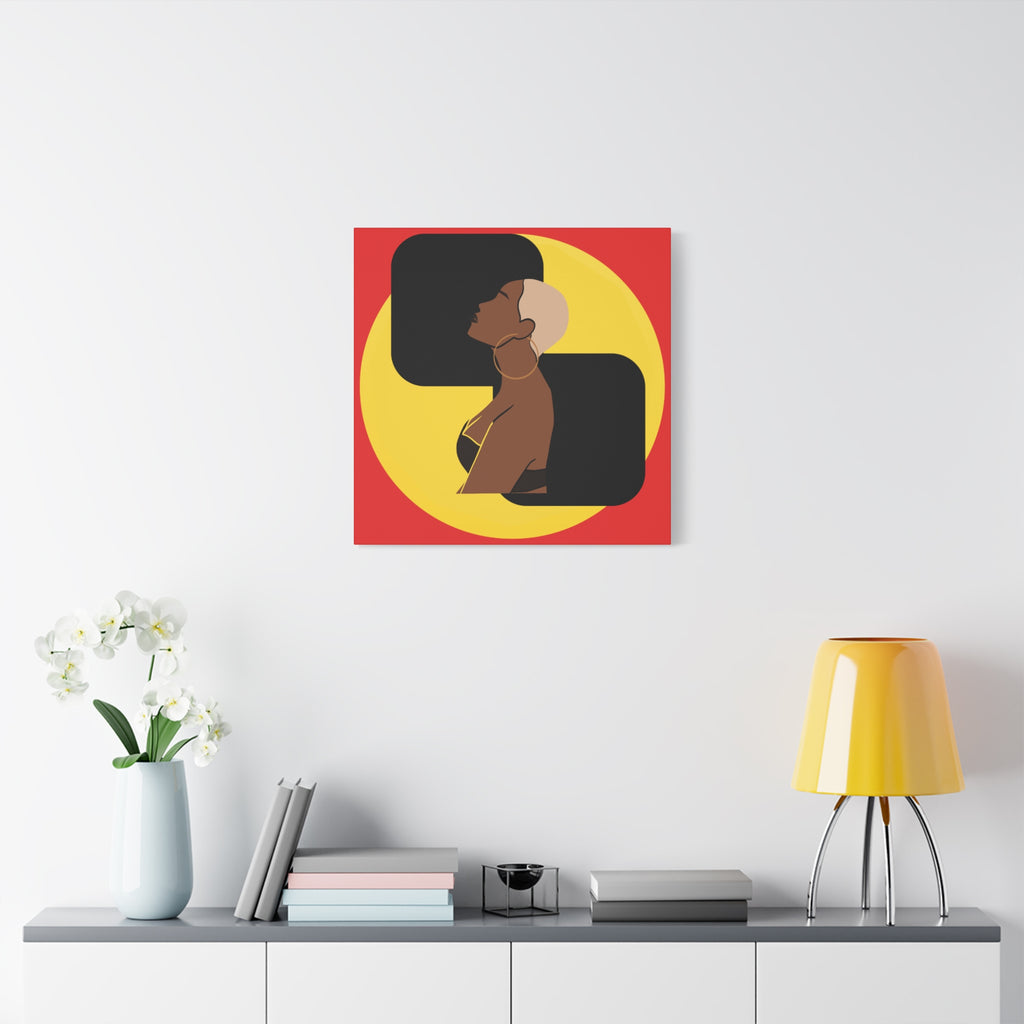 Bold Yellow and Black Woman – Canvas Art