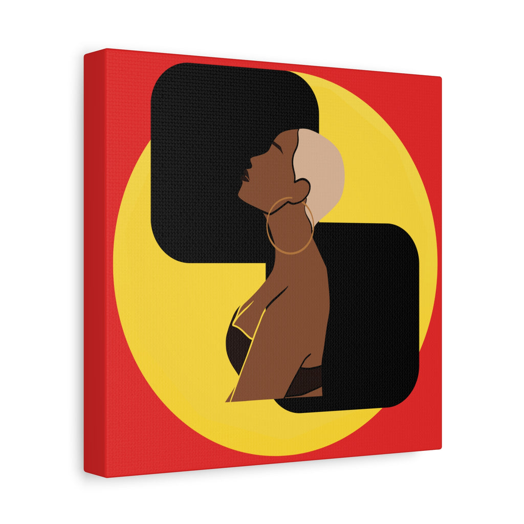 Bold Yellow and Black Woman – Canvas Art