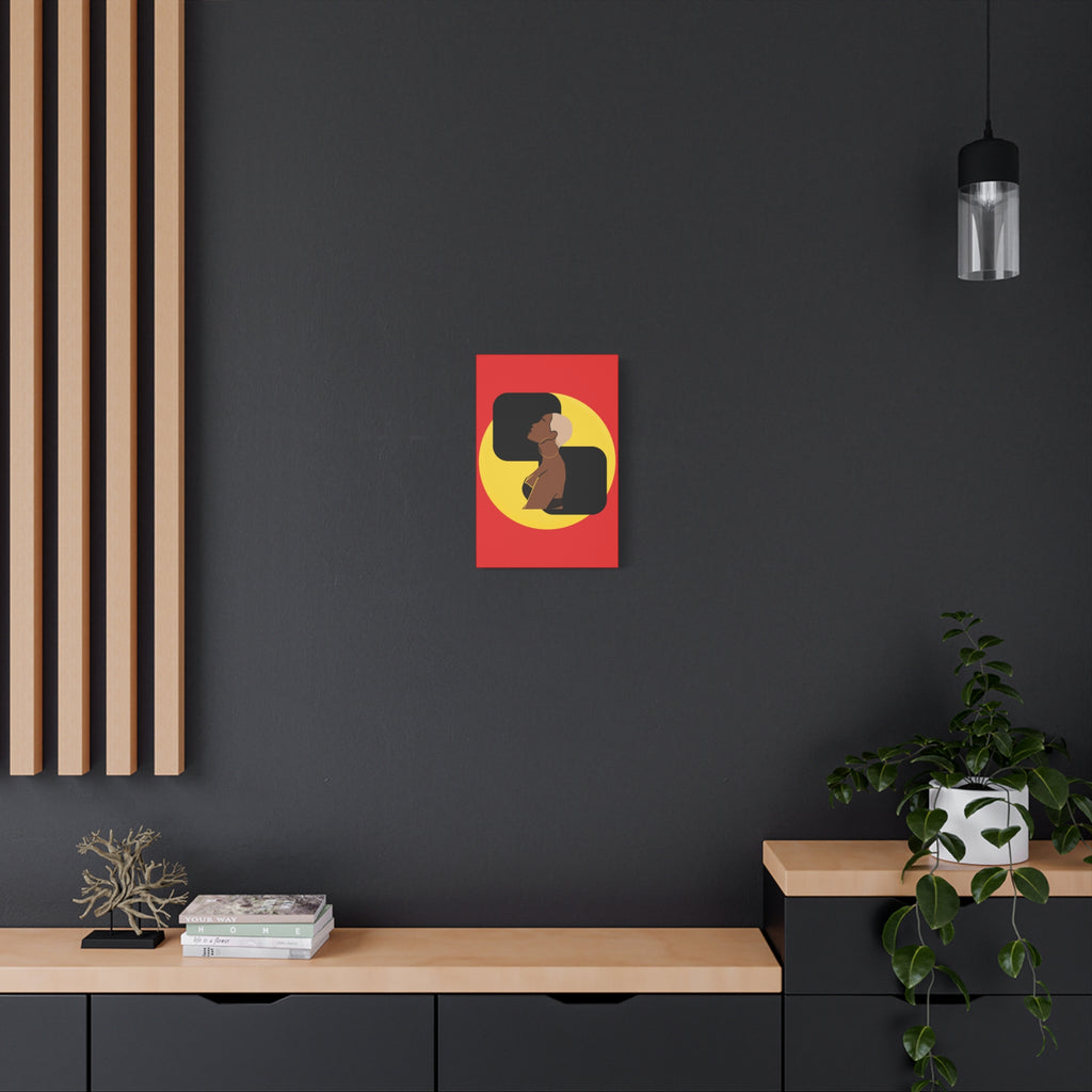 Bold Yellow and Black Woman – Canvas Art