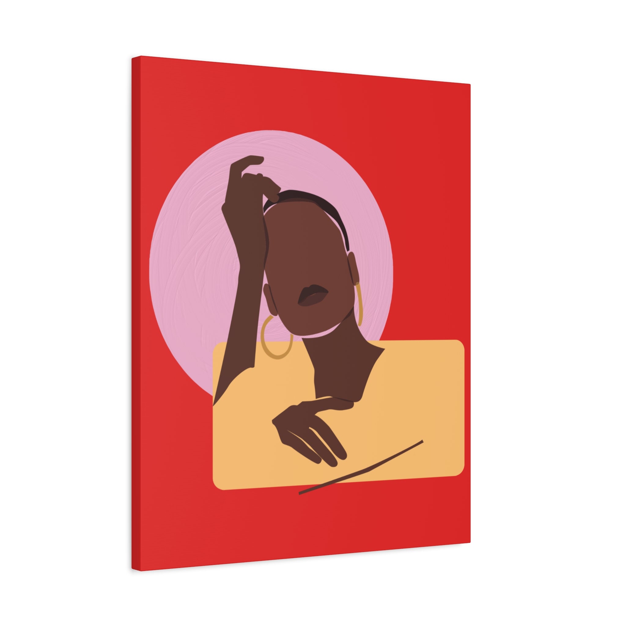 Abstract Afrocentric Portrait - Canvas Art