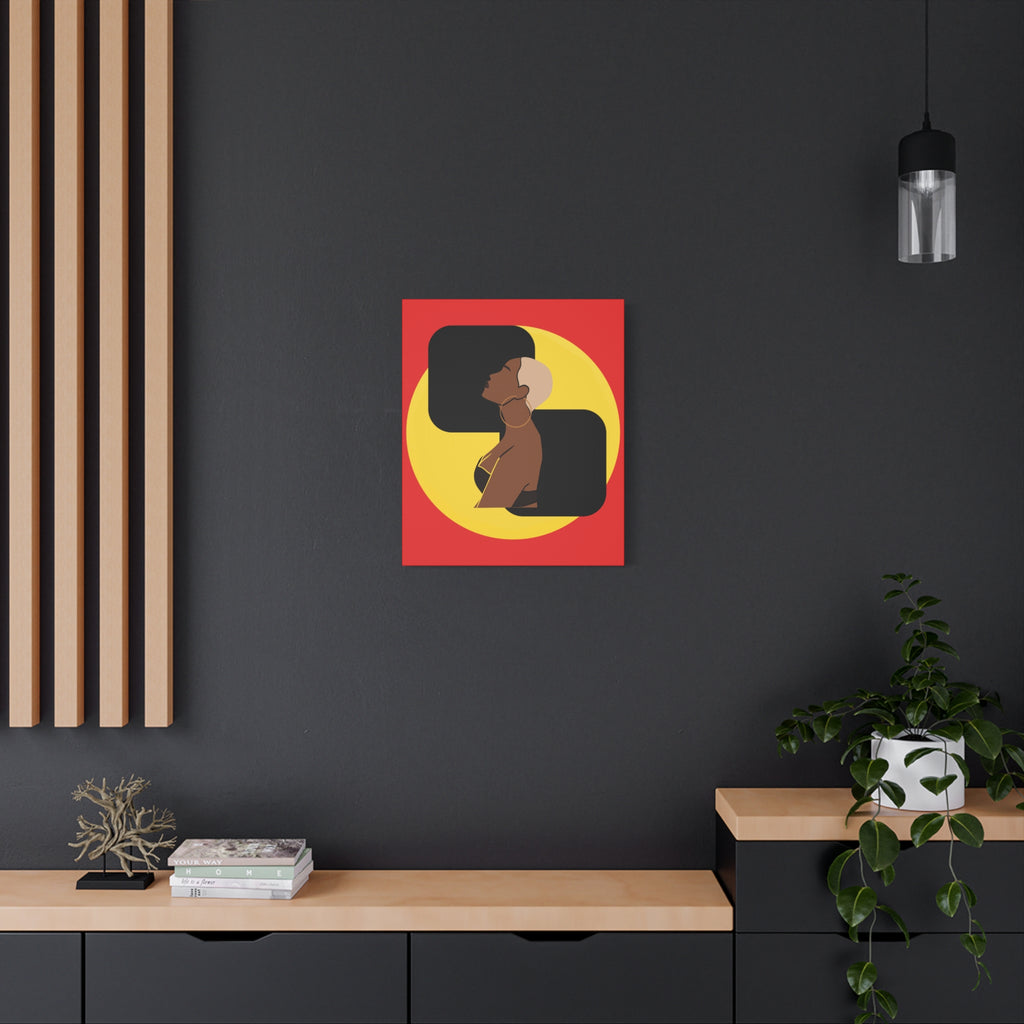 Bold Yellow and Black Woman – Canvas Art