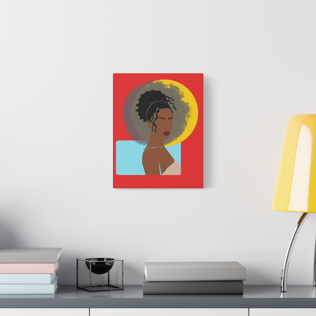 Woman With Curly Bun — Canvas Art