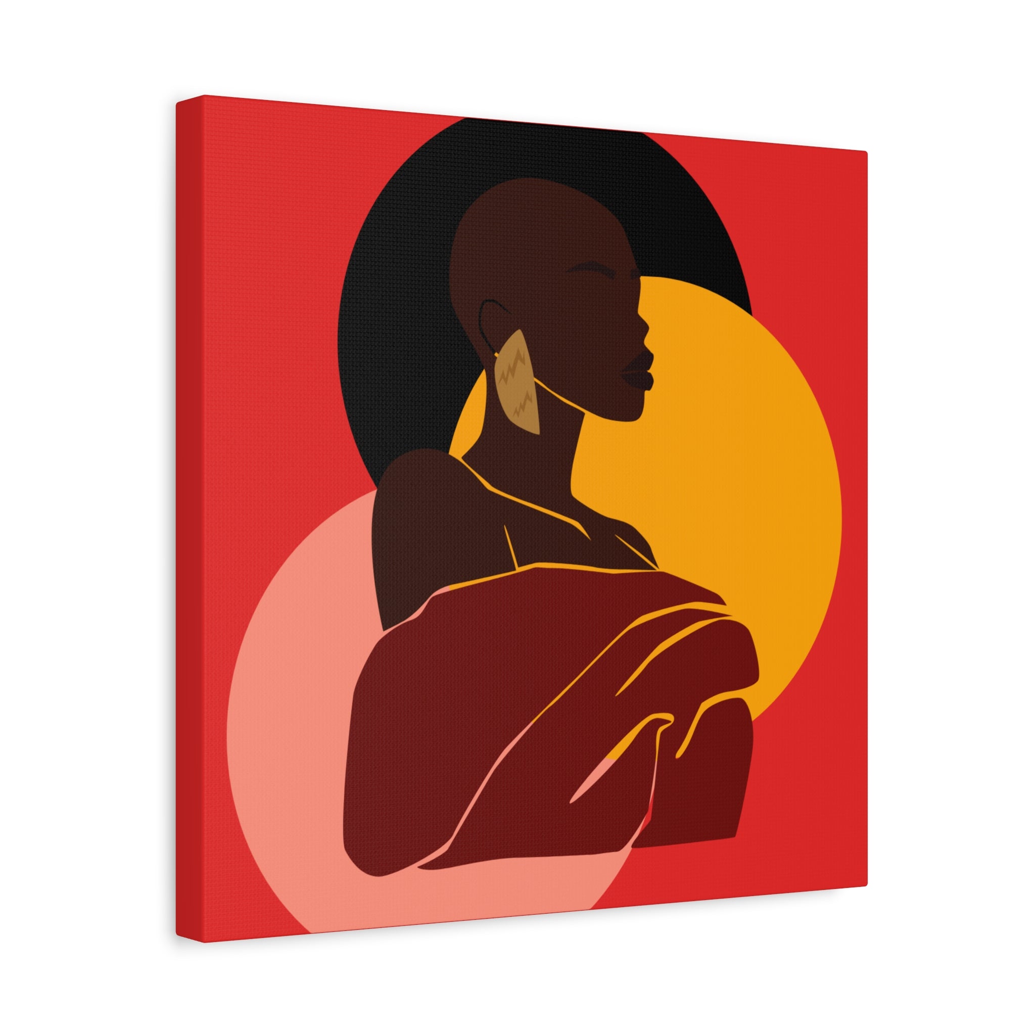 Bold Woman with Circles  –Canvas Art