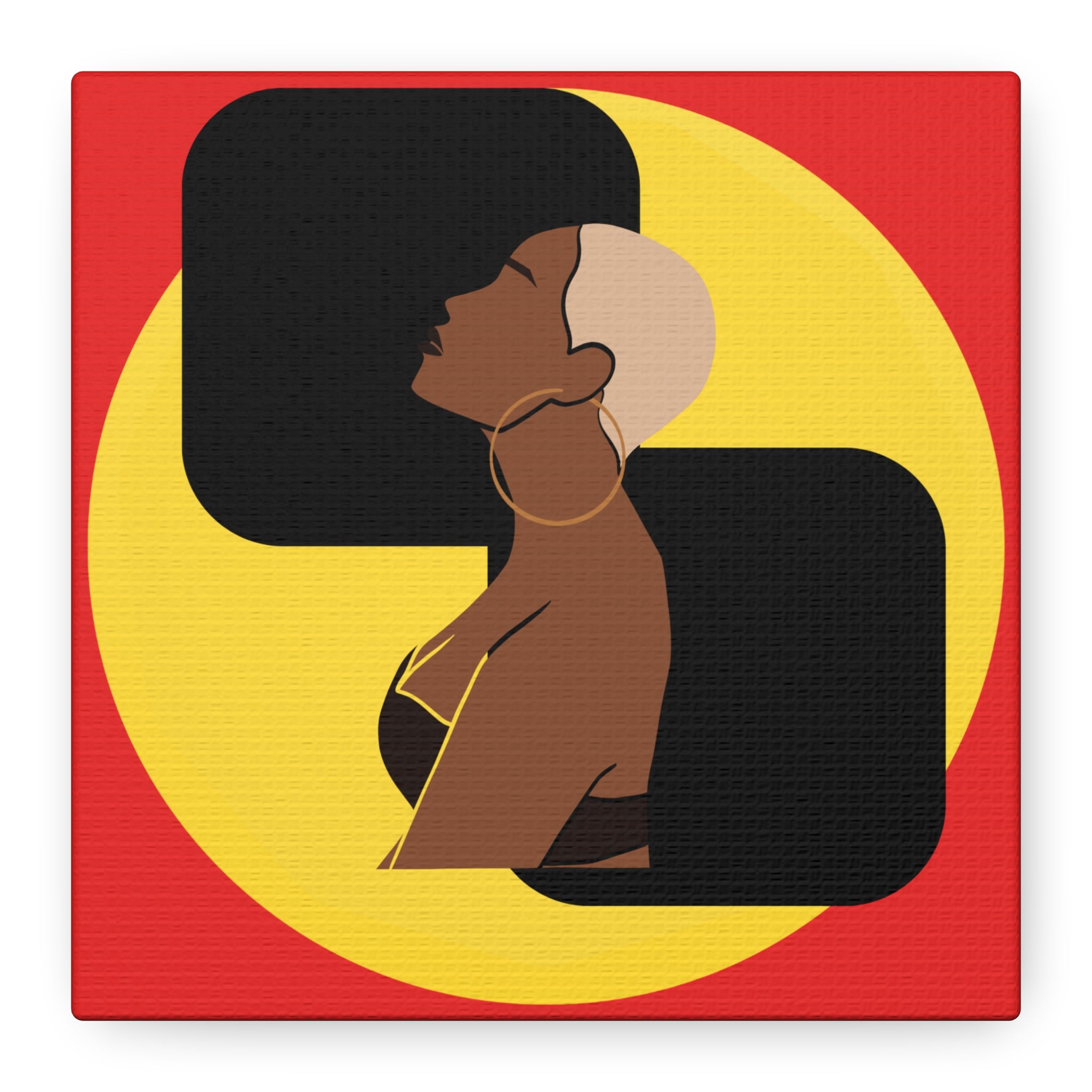 Bold Yellow and Black Woman – Canvas Art