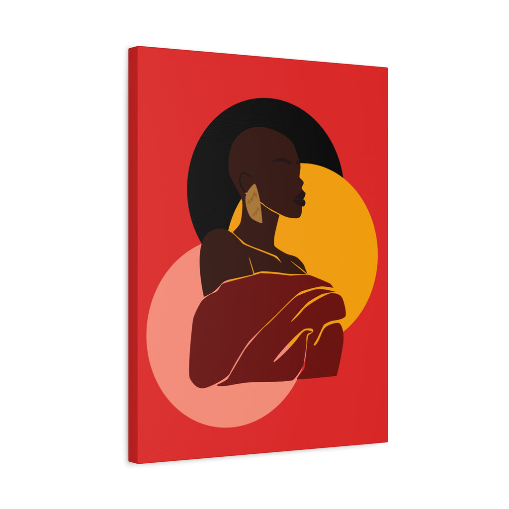Bold Woman with Circles  –Canvas Art