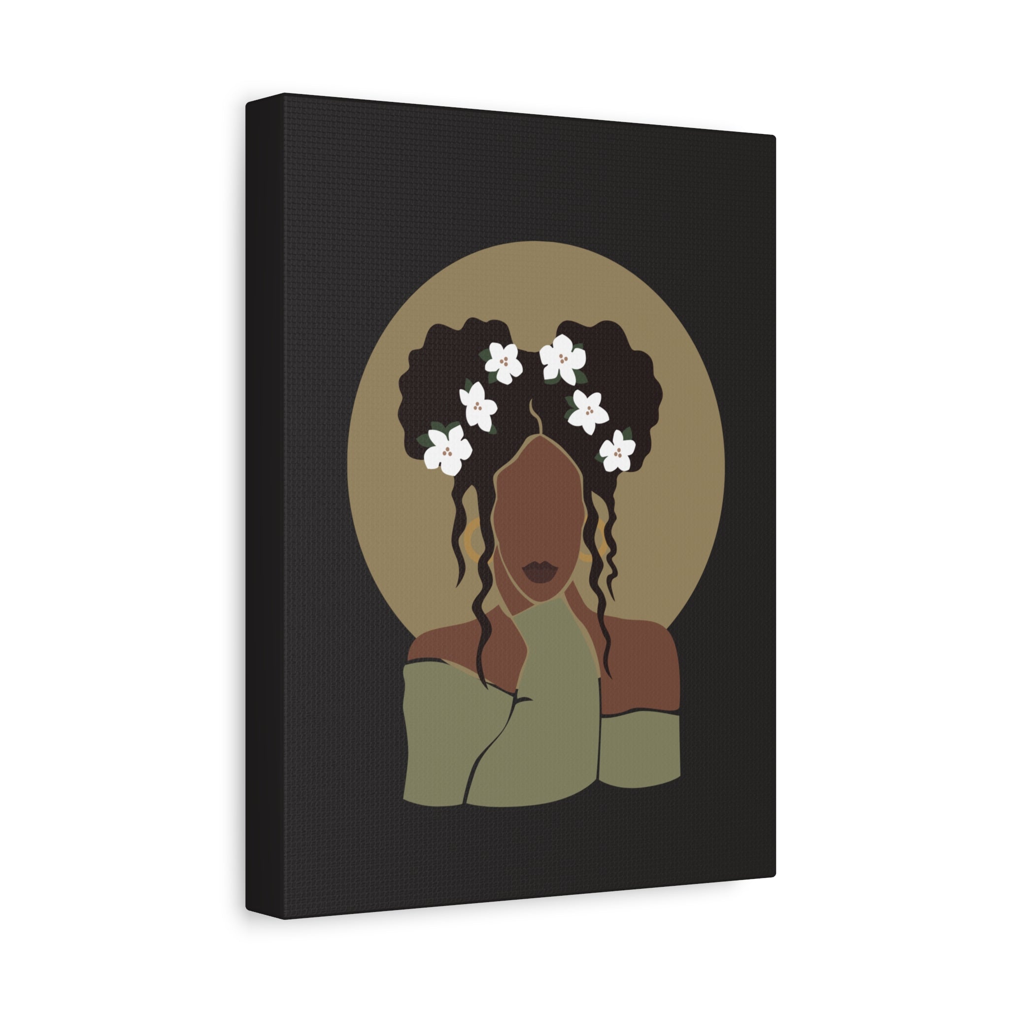 Floral Halo Woman – Canvas Art
