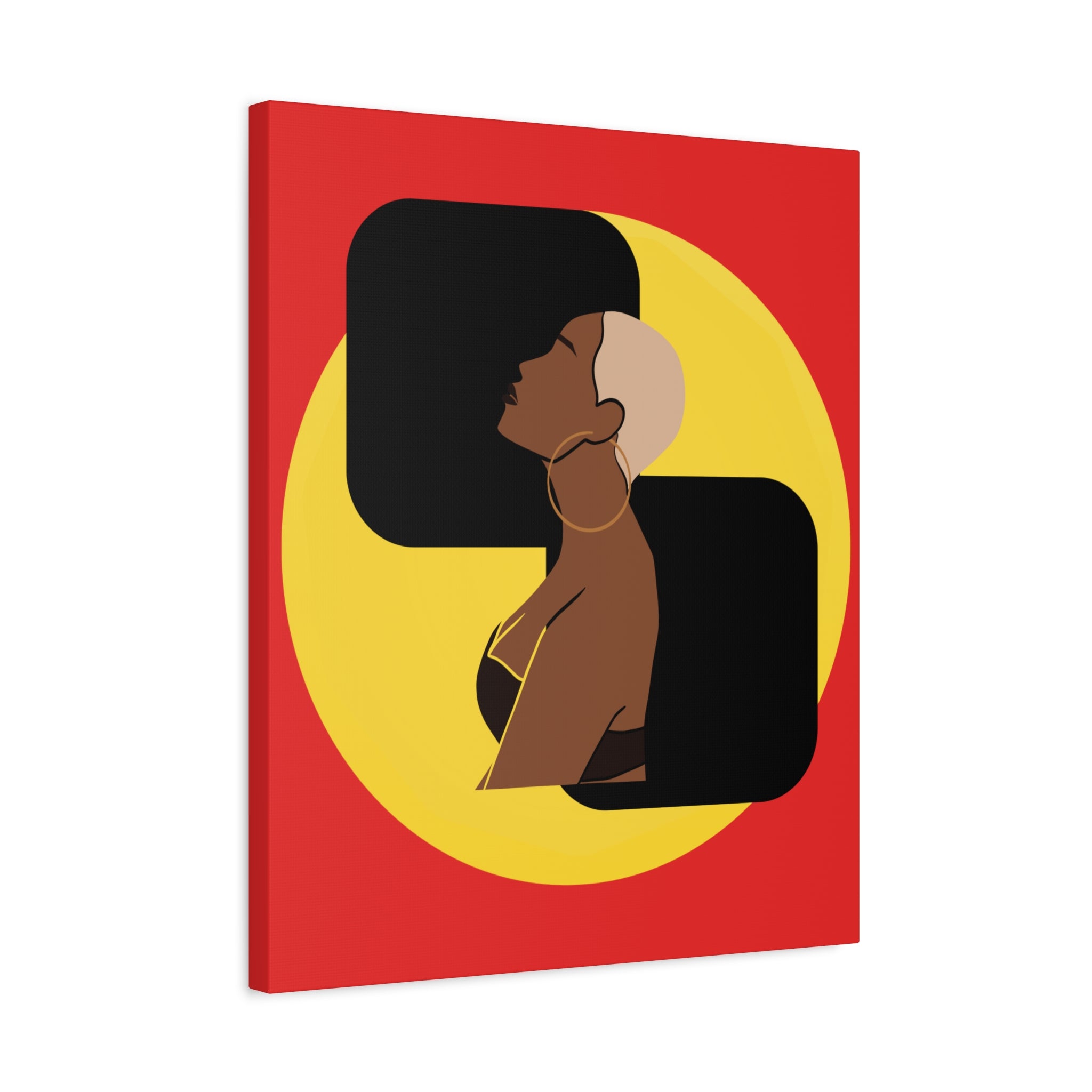 Bold Yellow and Black Woman – Canvas Art