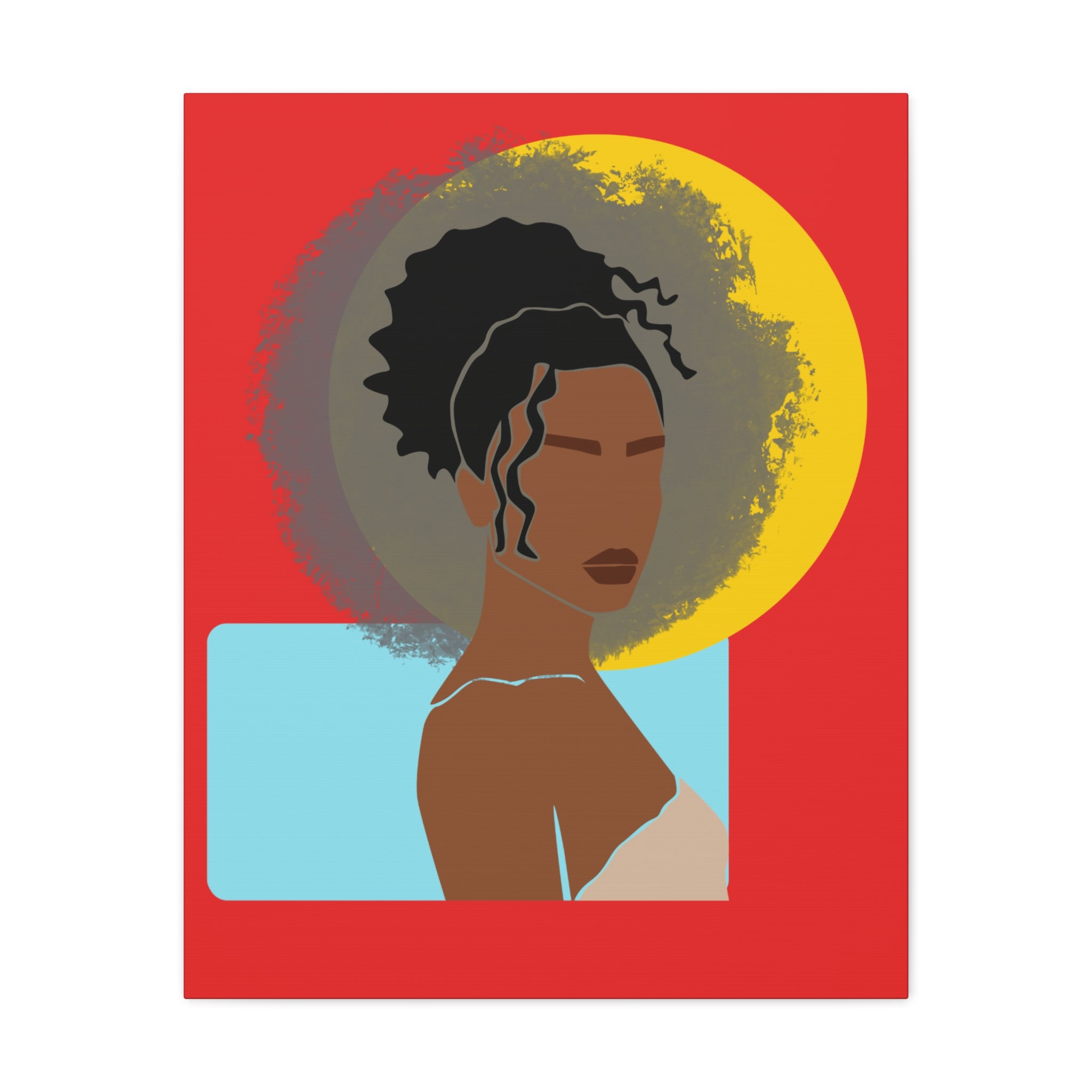 Woman With Curly Bun — Canvas Art