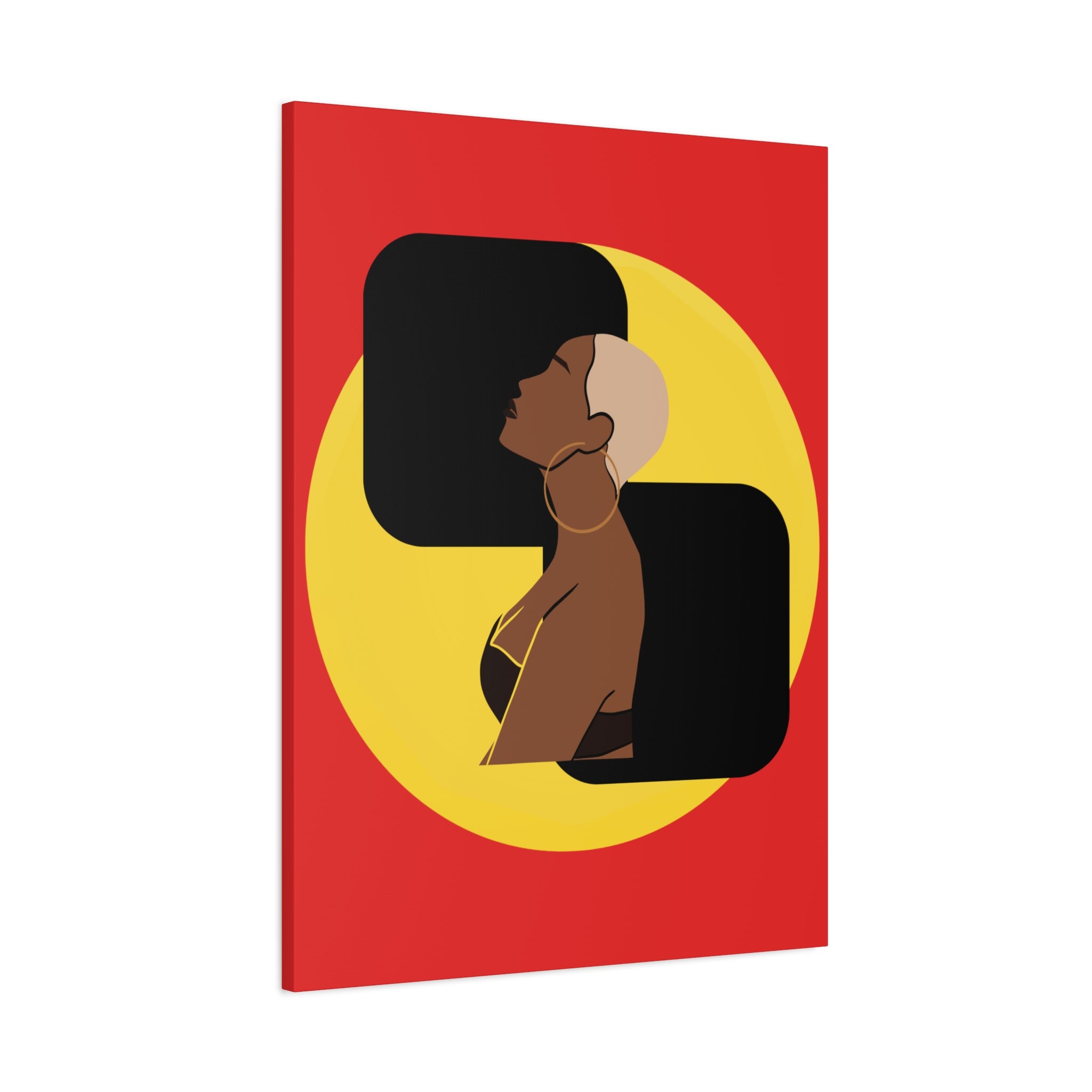 Bold Yellow and Black Woman – Canvas Art