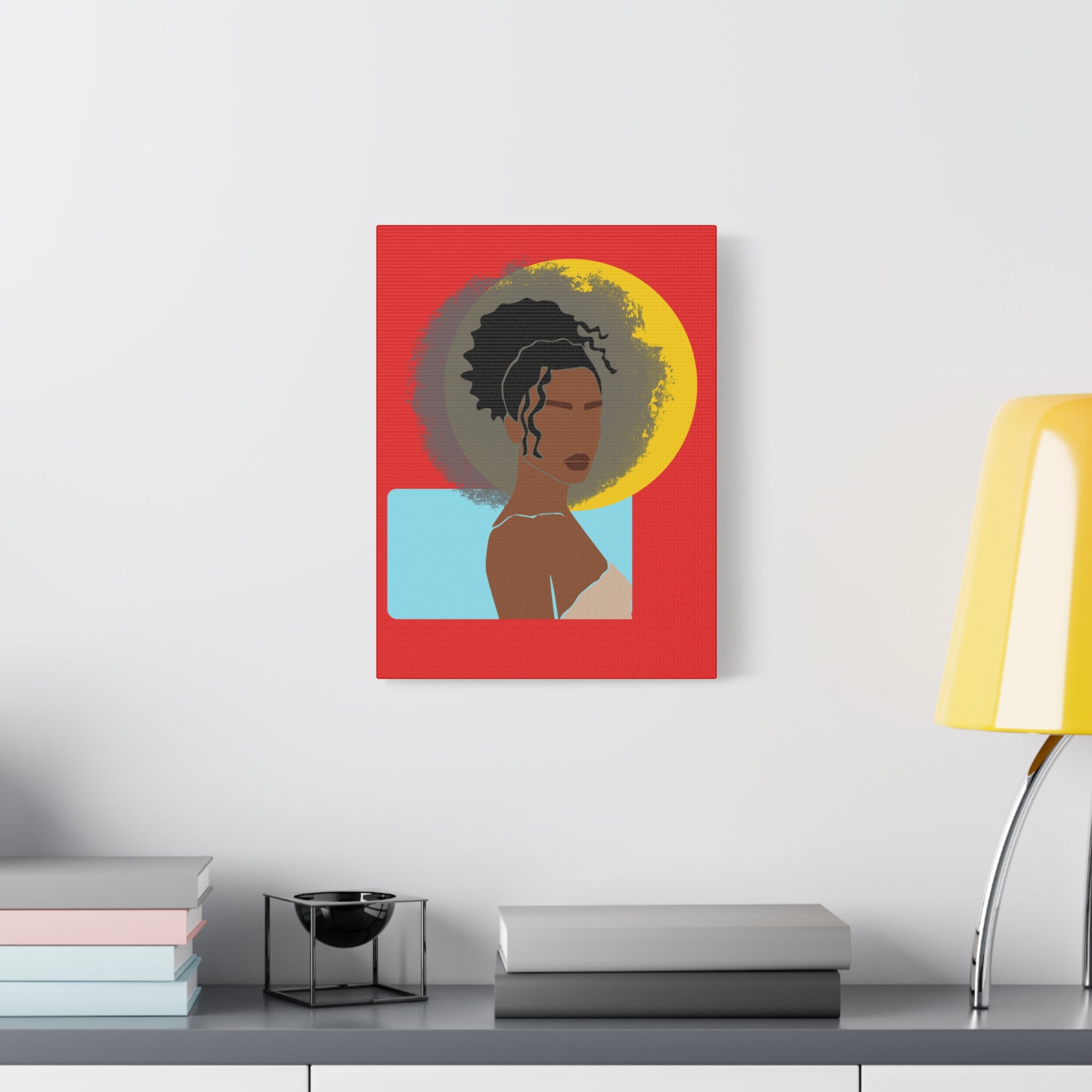 Woman With Curly Bun — Canvas Art