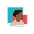 Minimal Afro Male Profile — Die-Cut Magnet