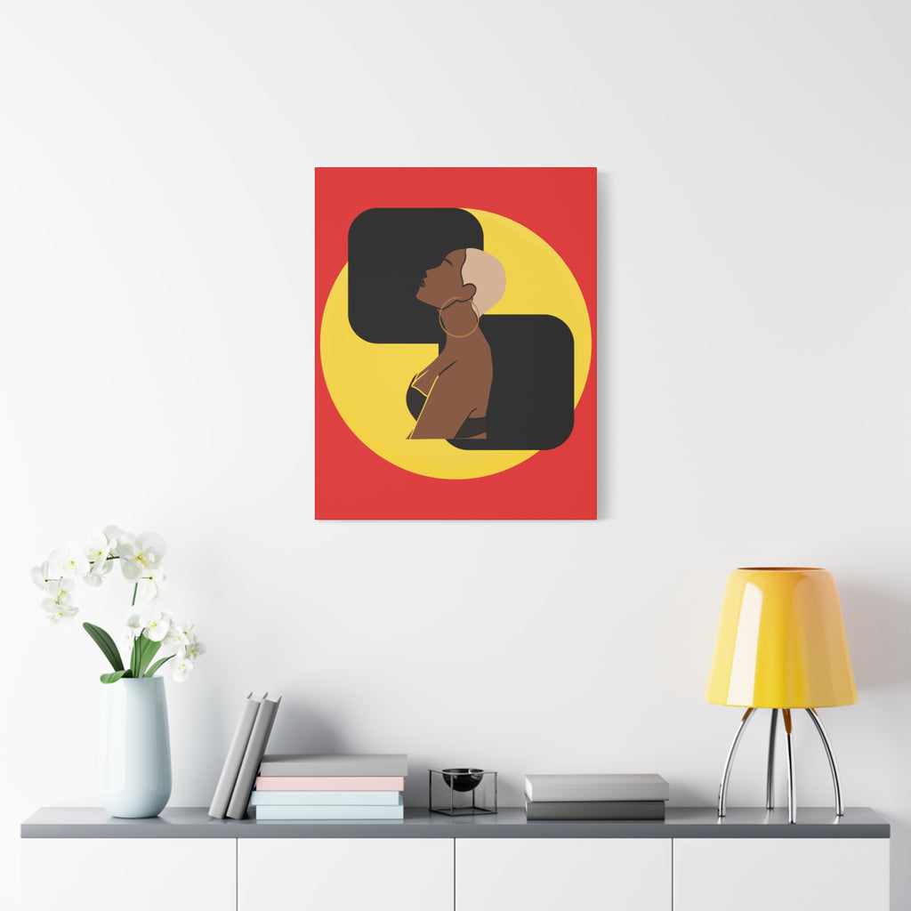 Bold Yellow and Black Woman – Canvas Art
