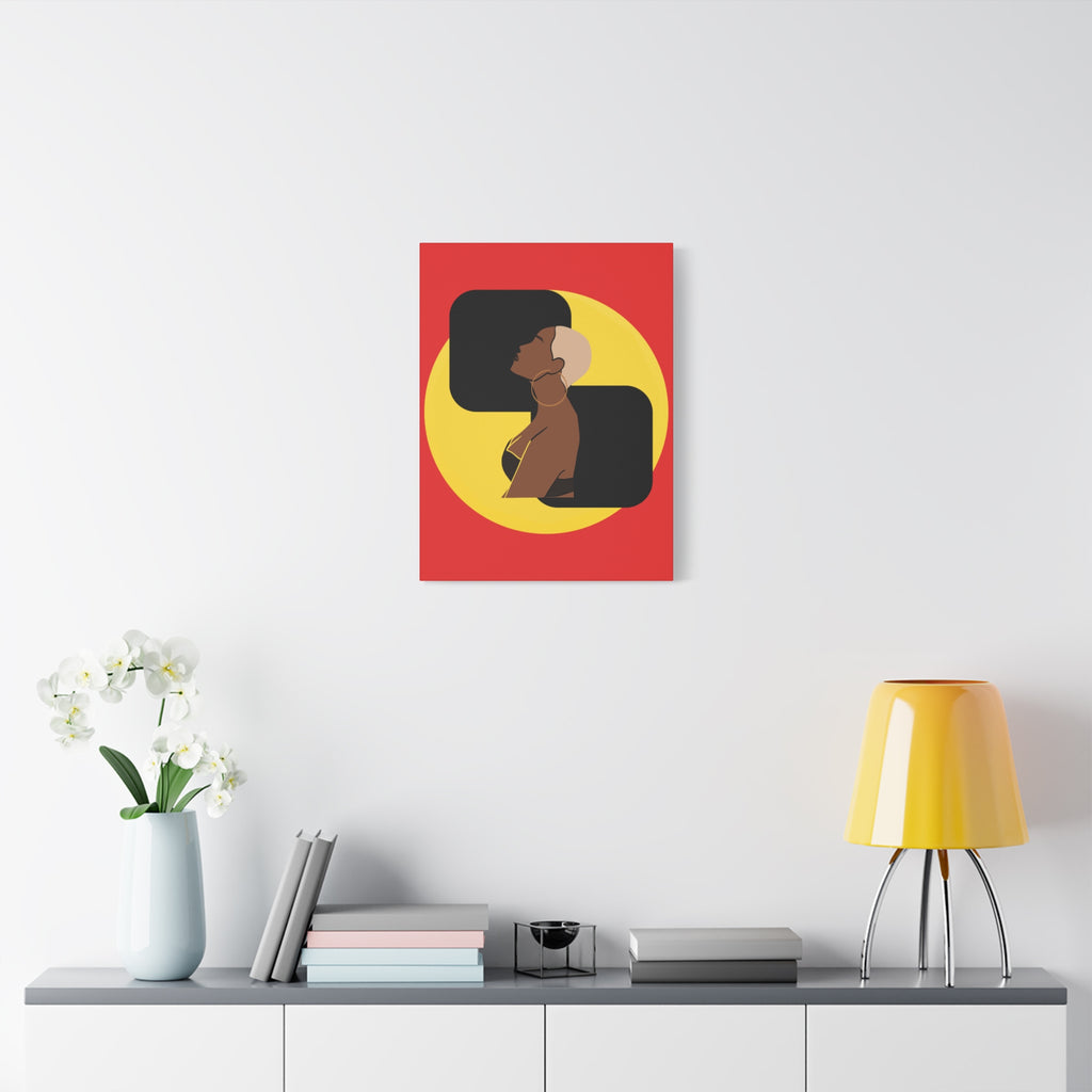 Bold Yellow and Black Woman – Canvas Art