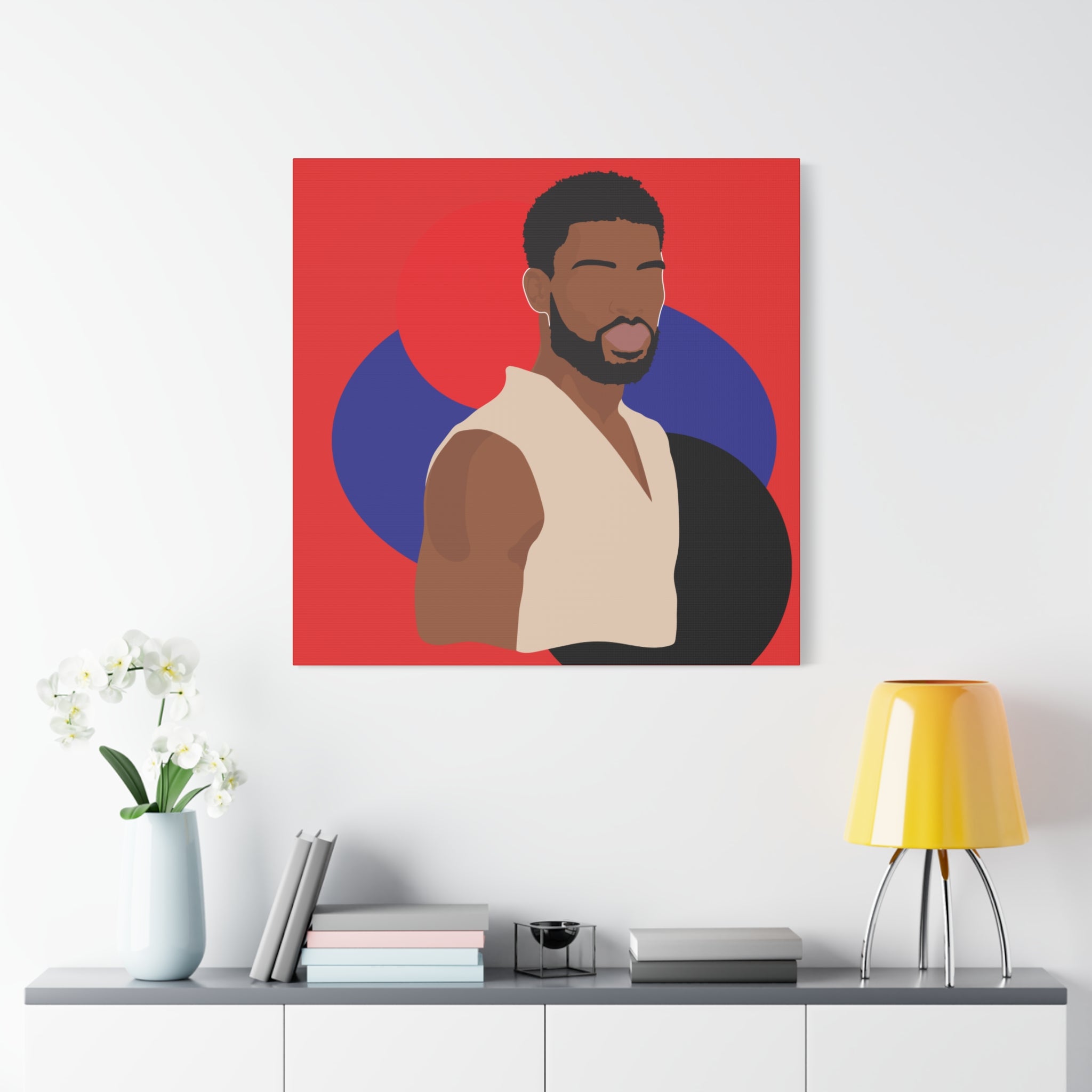 Minimalist Afro Male – Canvas Art