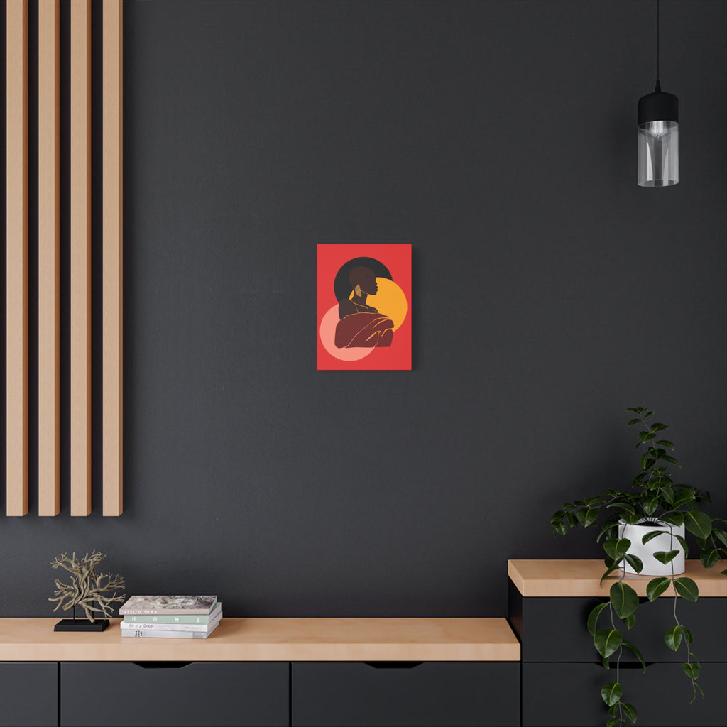 Bold Woman with Circles  –Canvas Art