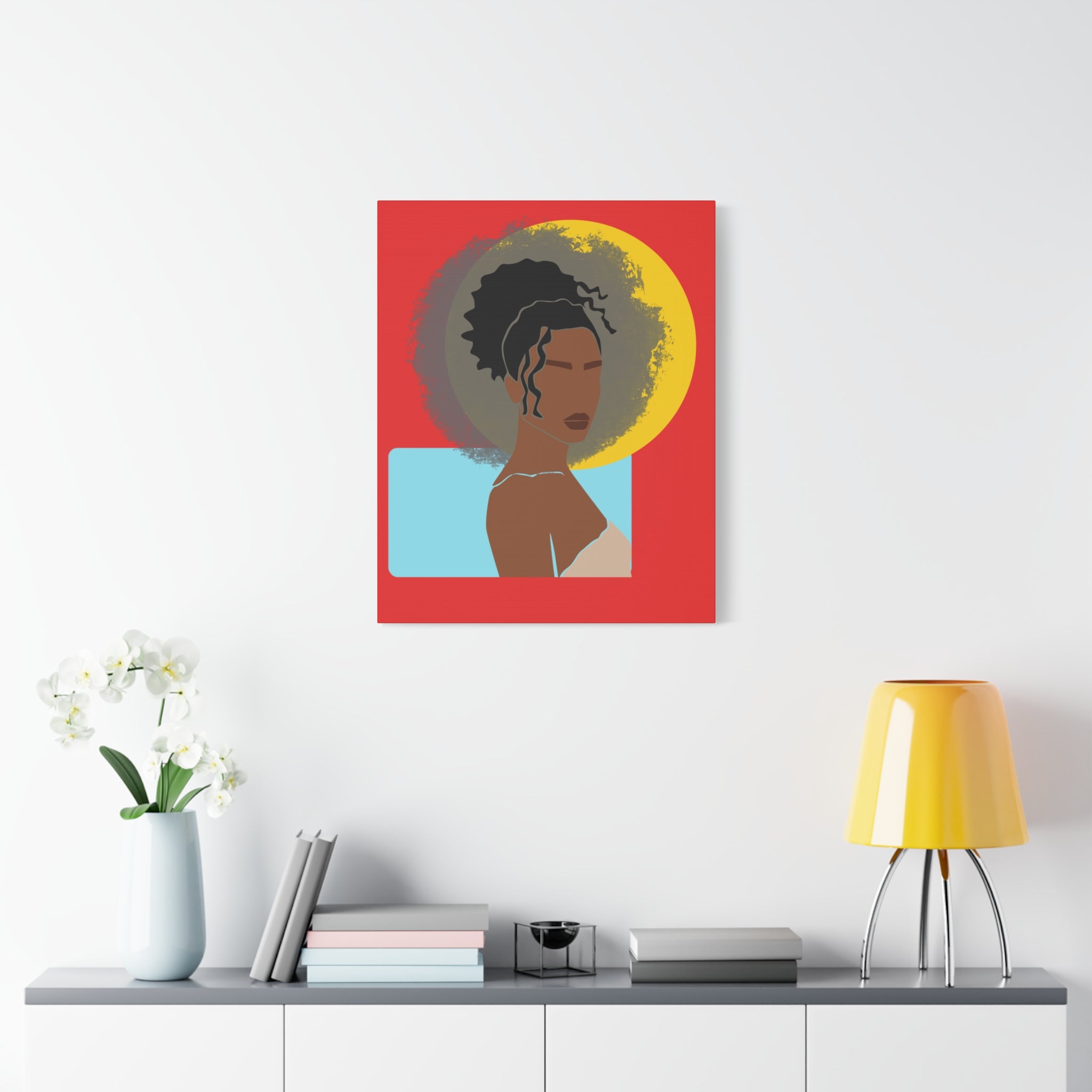 Woman With Curly Bun — Canvas Art