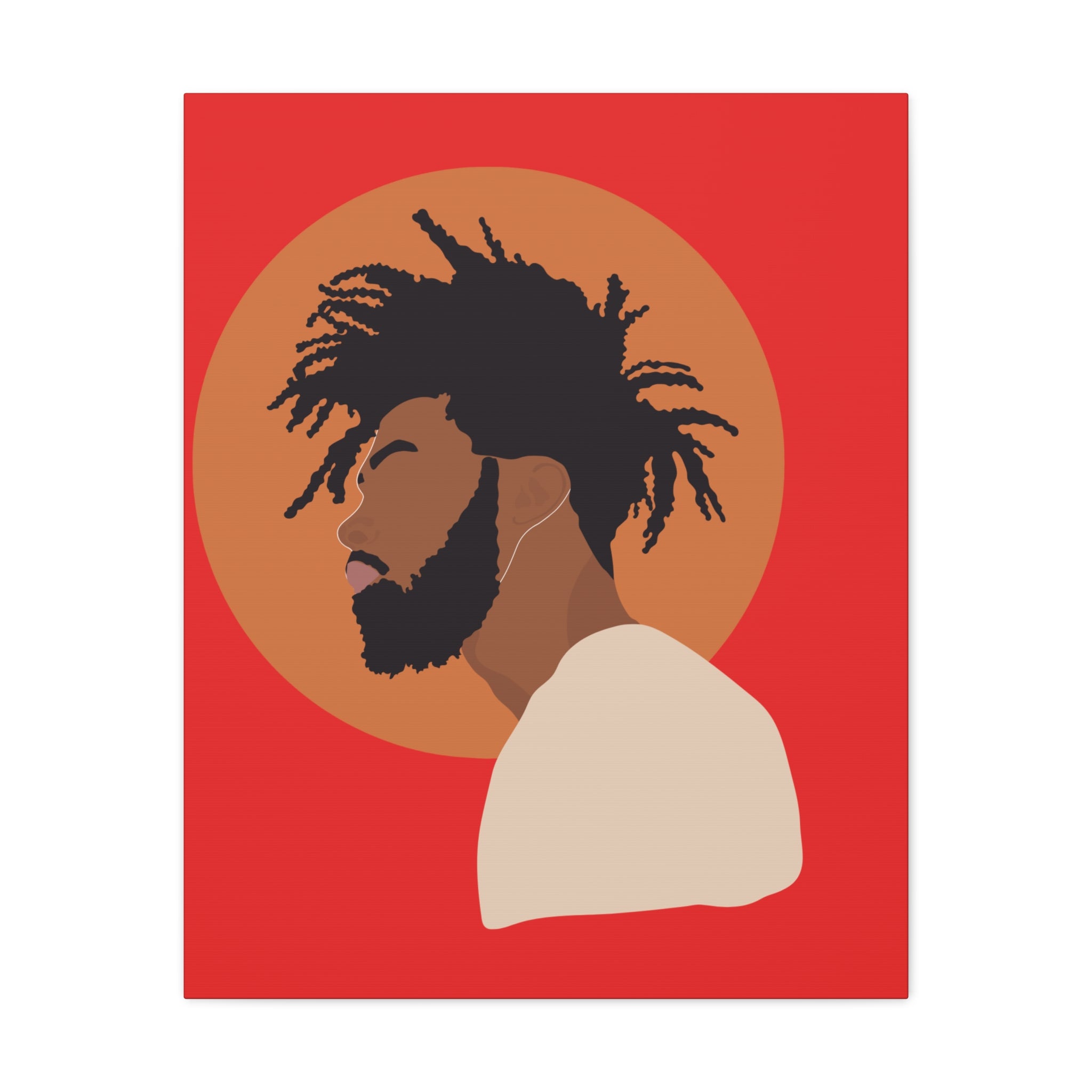 Male with Brown Sun — Canvas Art