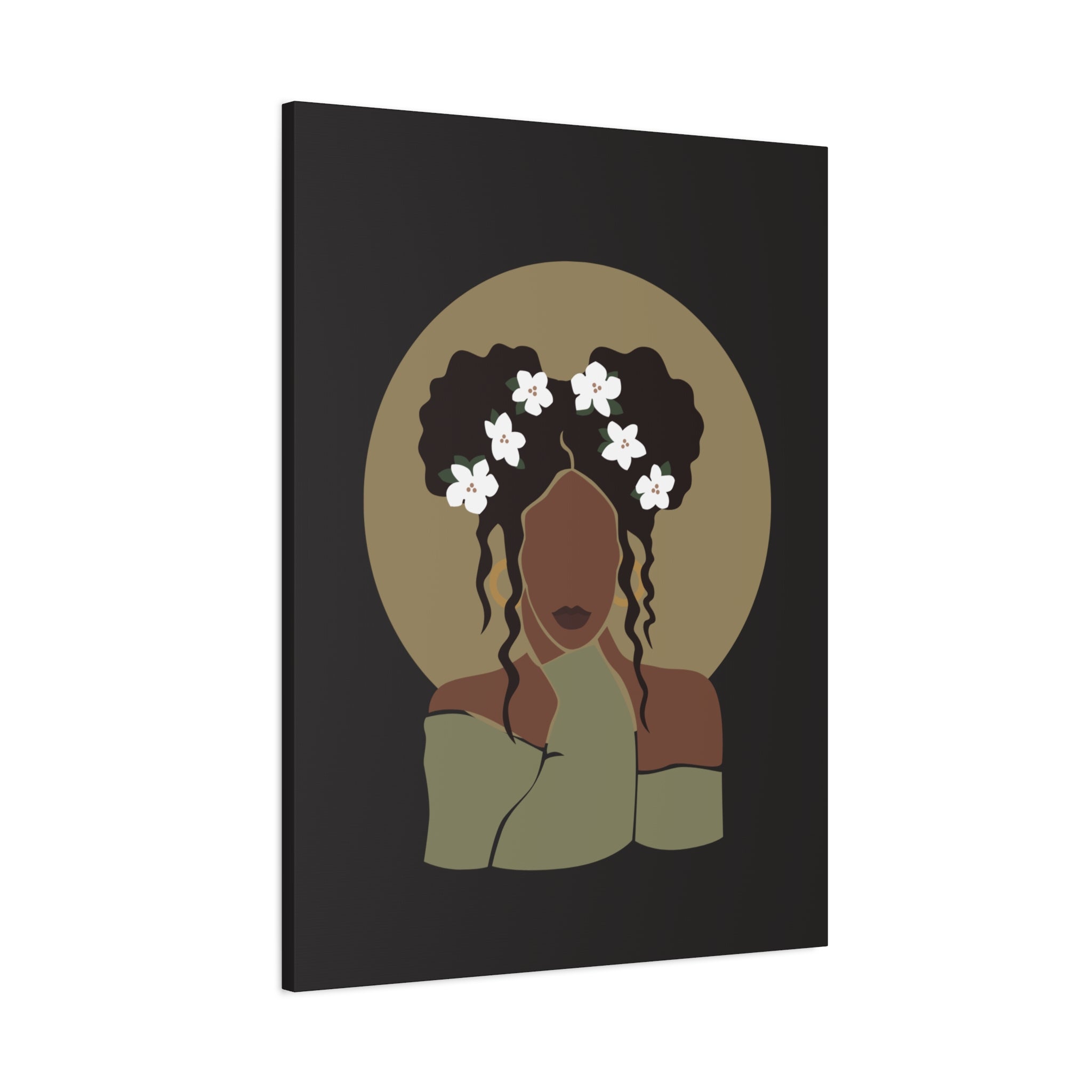 Floral Halo Woman – Canvas Art